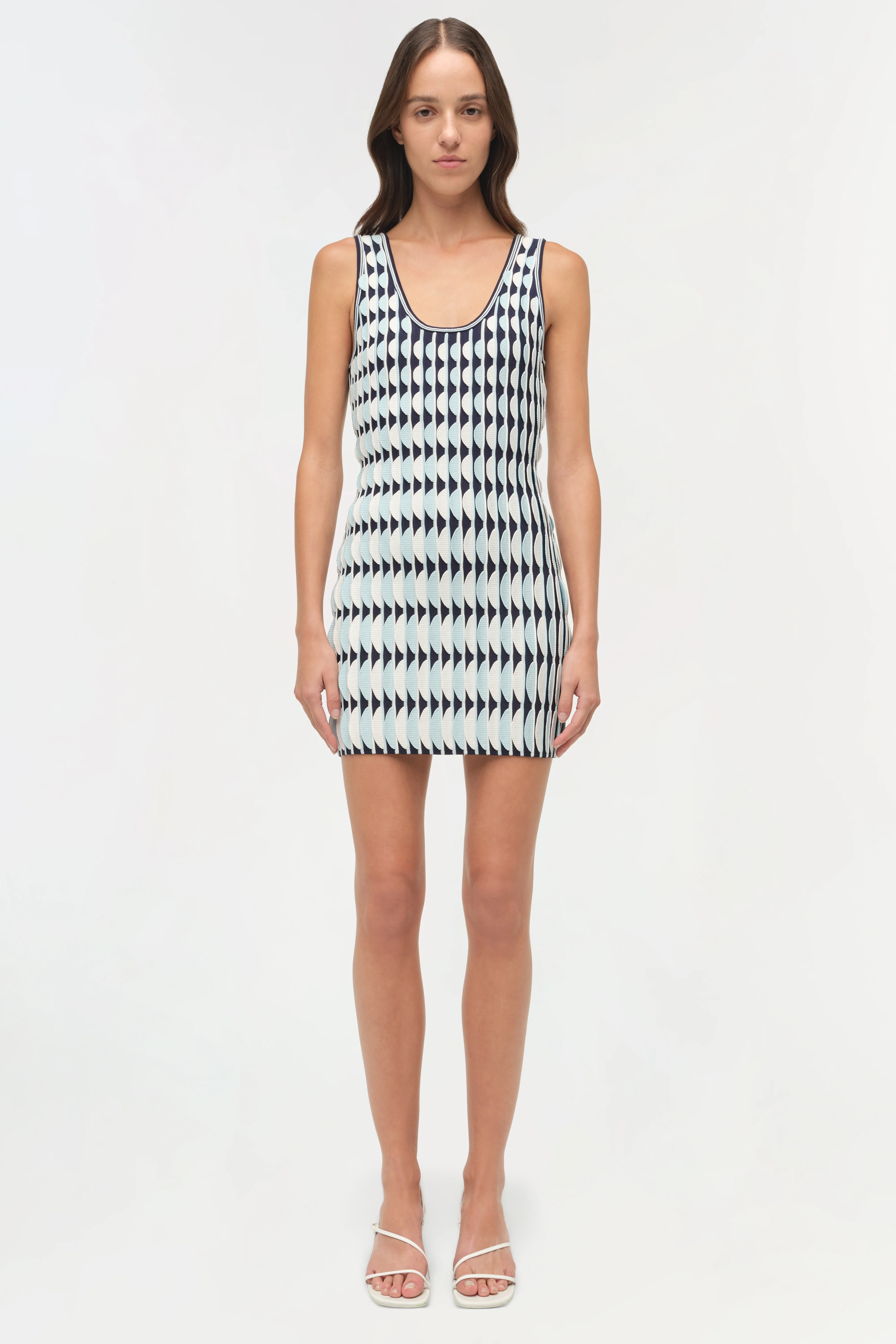 Lorien Scalloped Knit Mini Dress - Image 6
