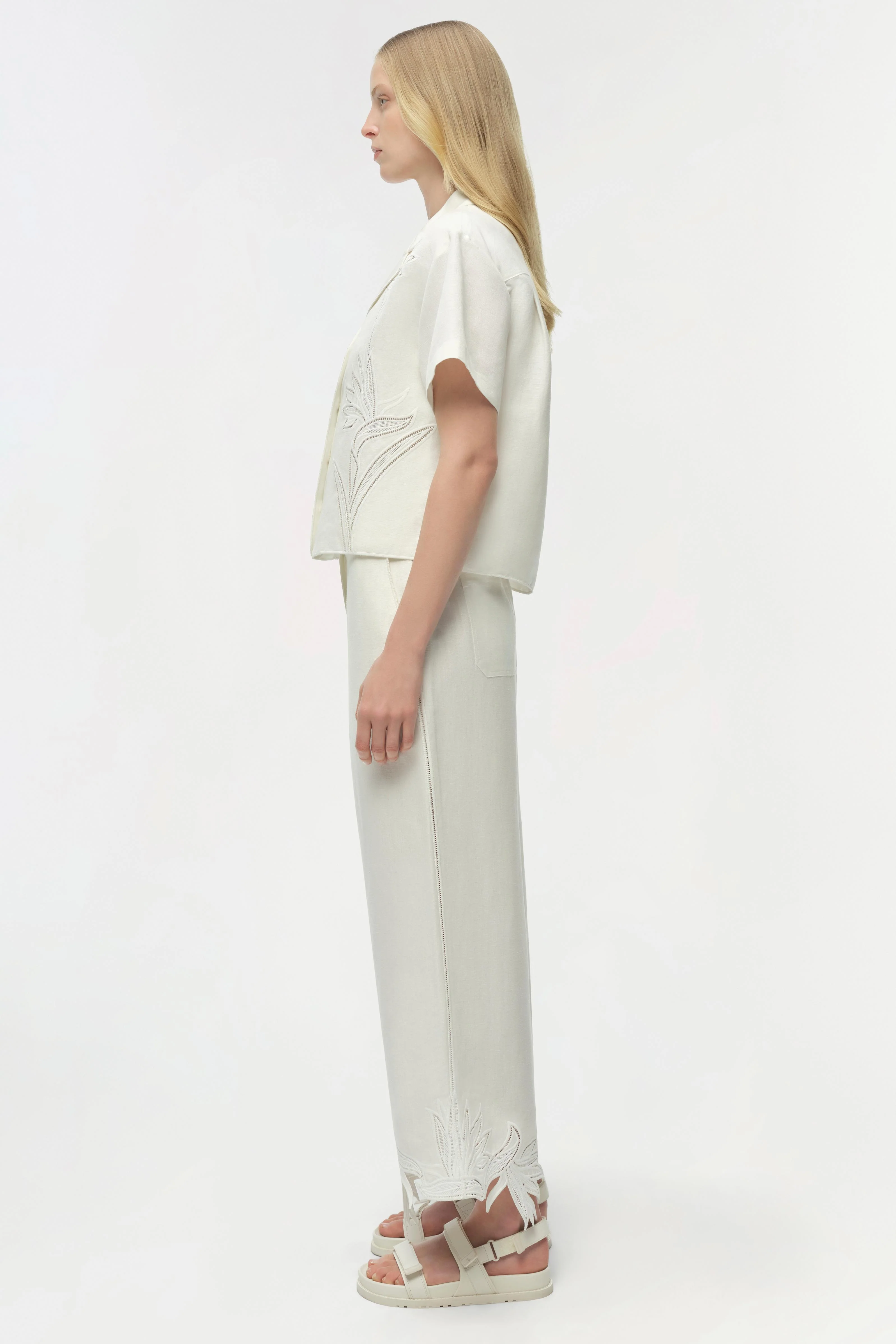 Louisa Embroidered Camp Shirt - Image 4