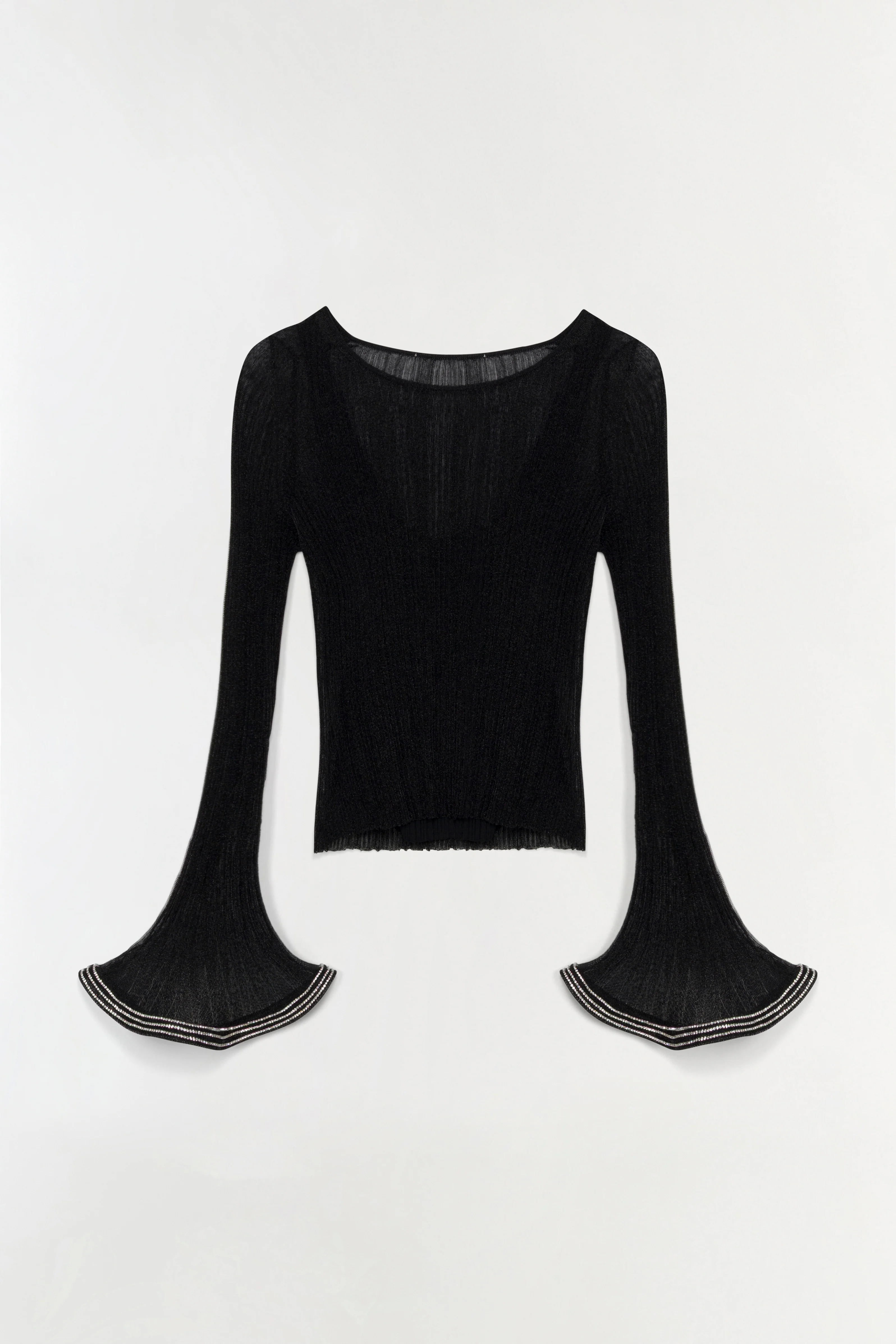 Maebry Metallic Plisse Top