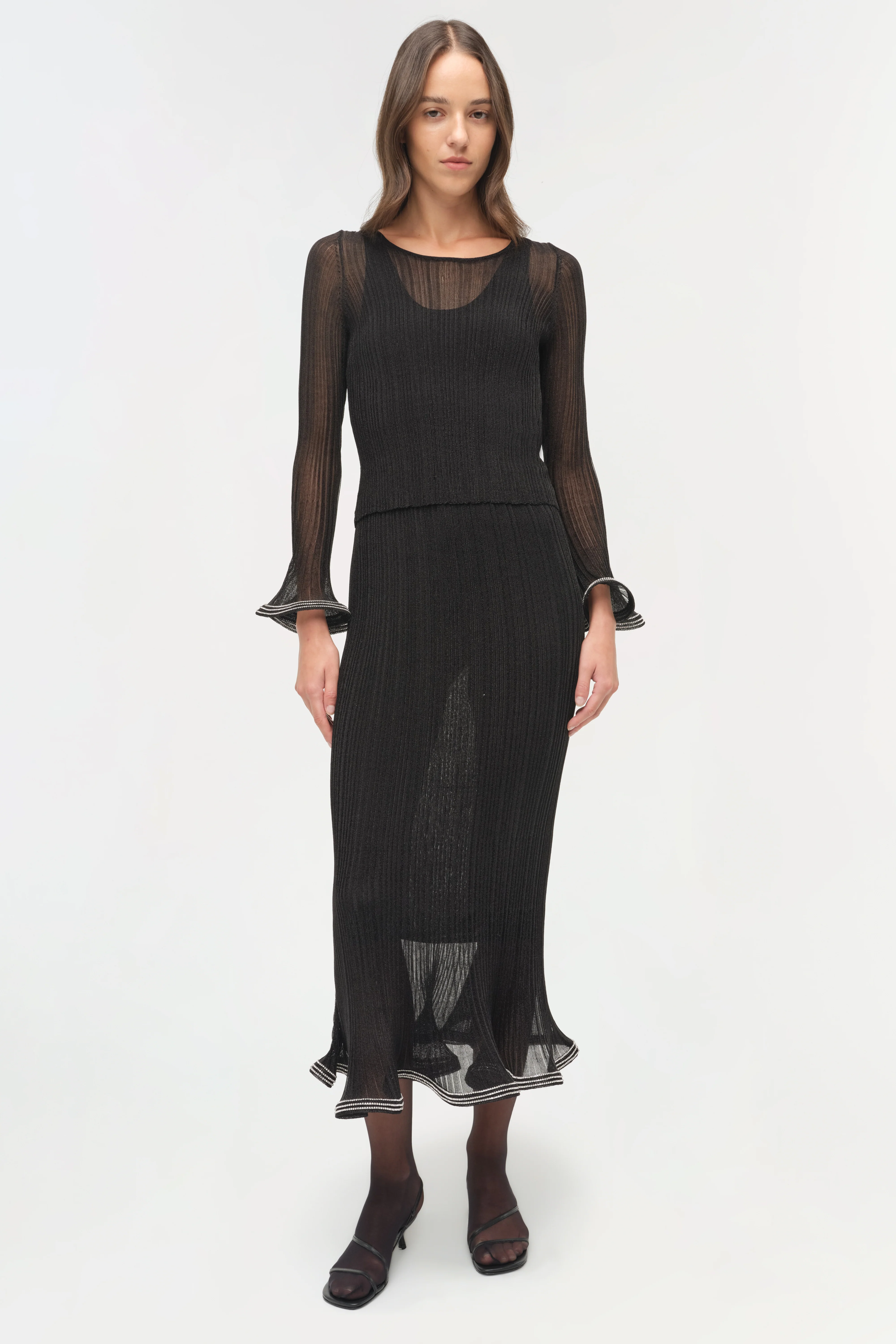 Maebry Metallic Plisse Top - Image 3