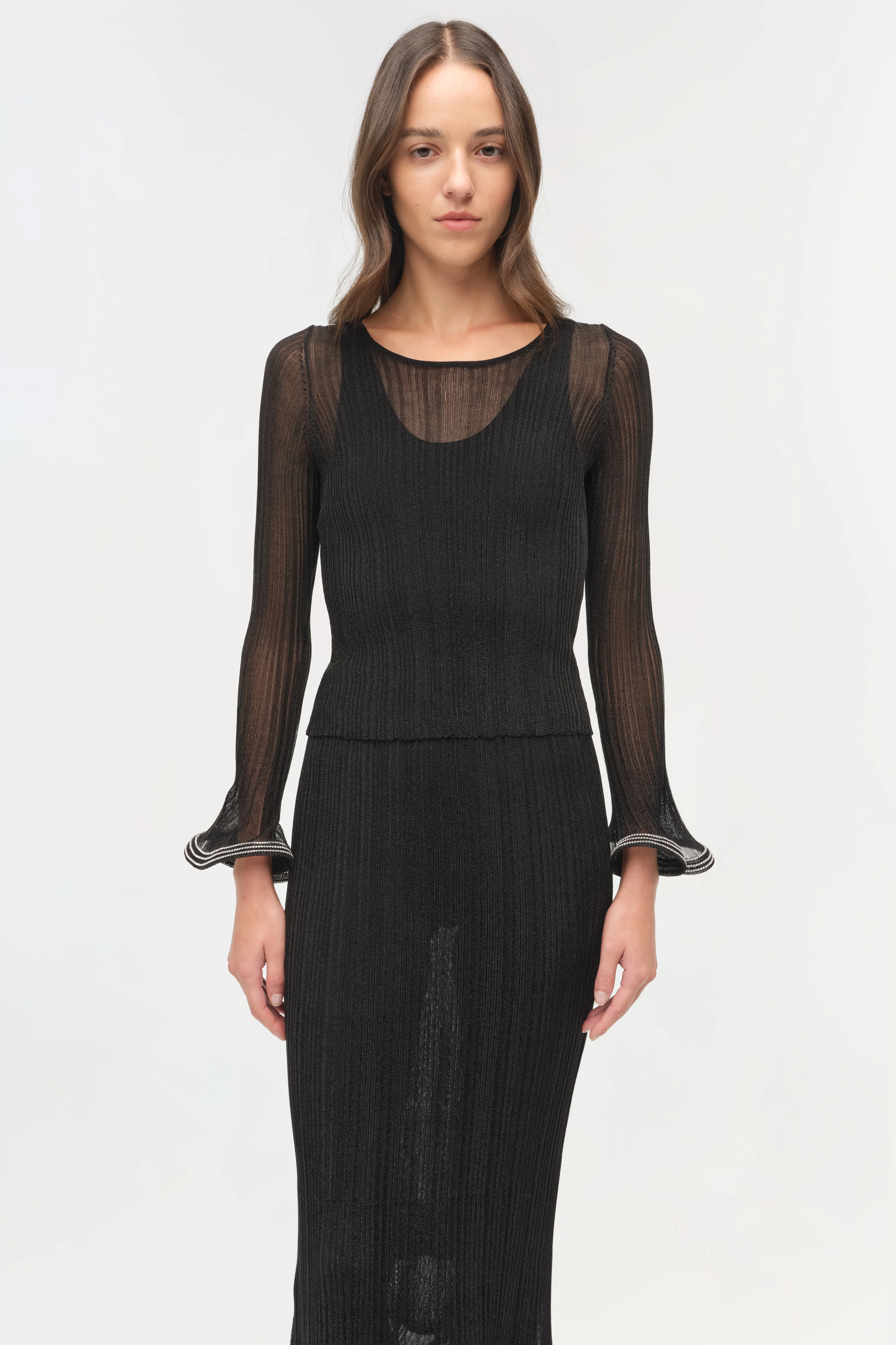 Maebry Metallic Plisse Top - Image 4