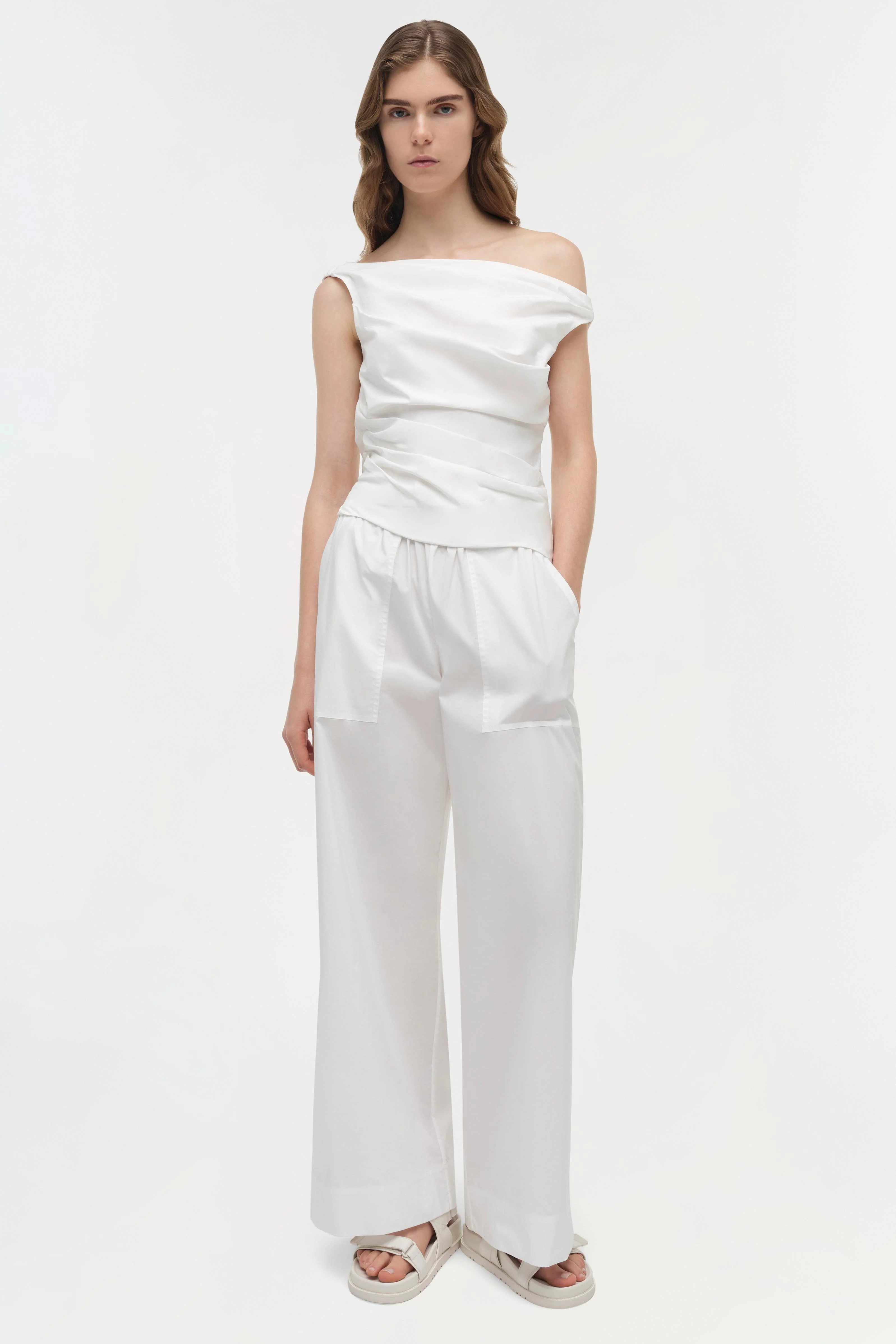 Maisel Draped Cotton Top - Image 2