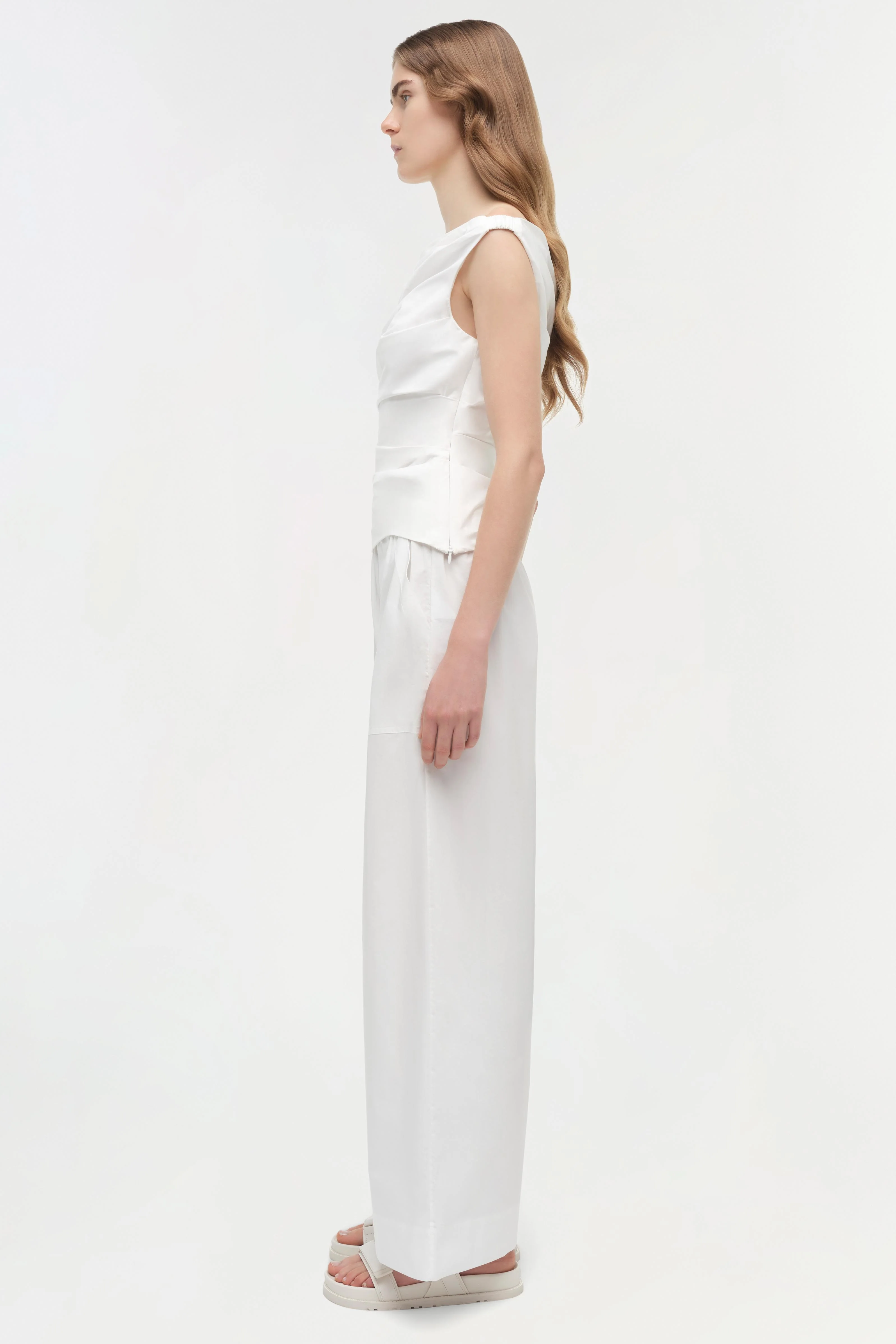 Maisel Draped Cotton Top - Image 4