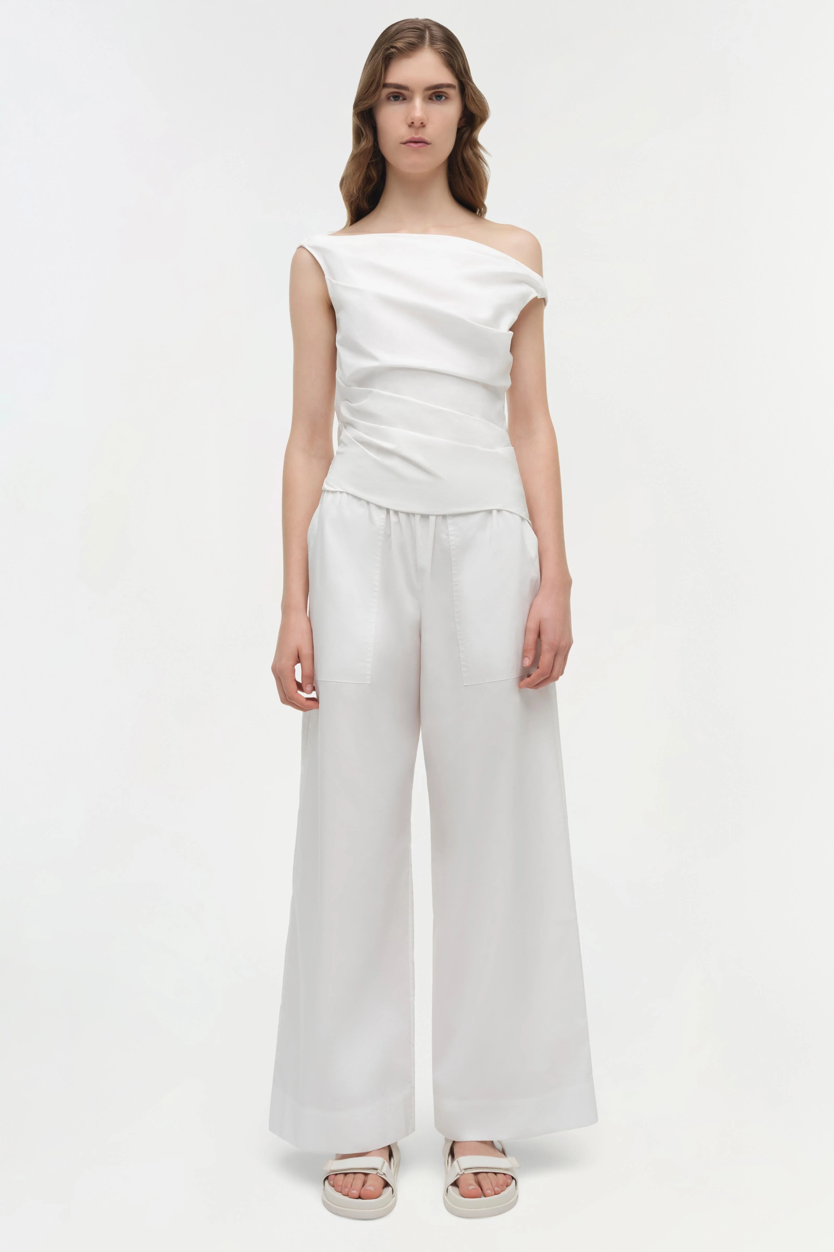 Maisel Draped Cotton Top - Image 6