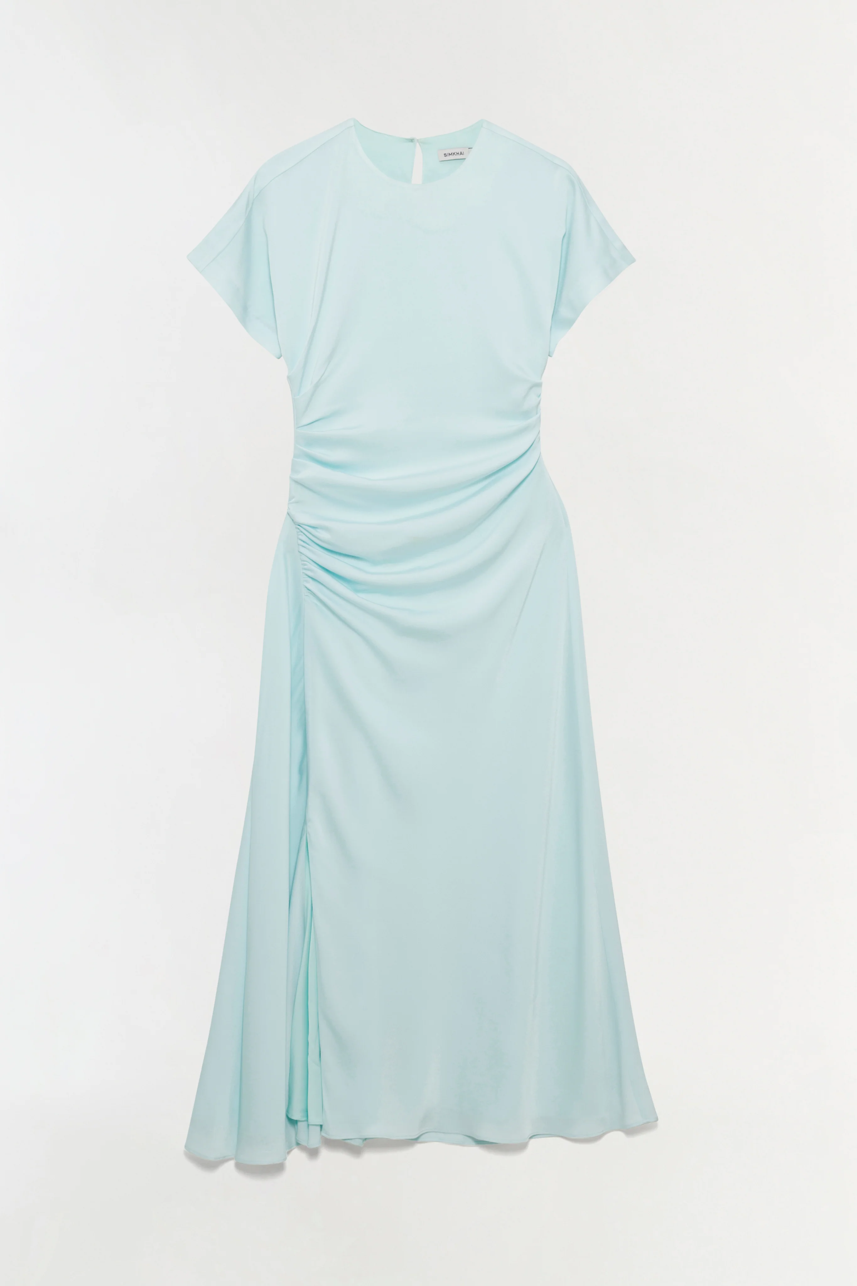 Marabella Draped Satin Midi Dress