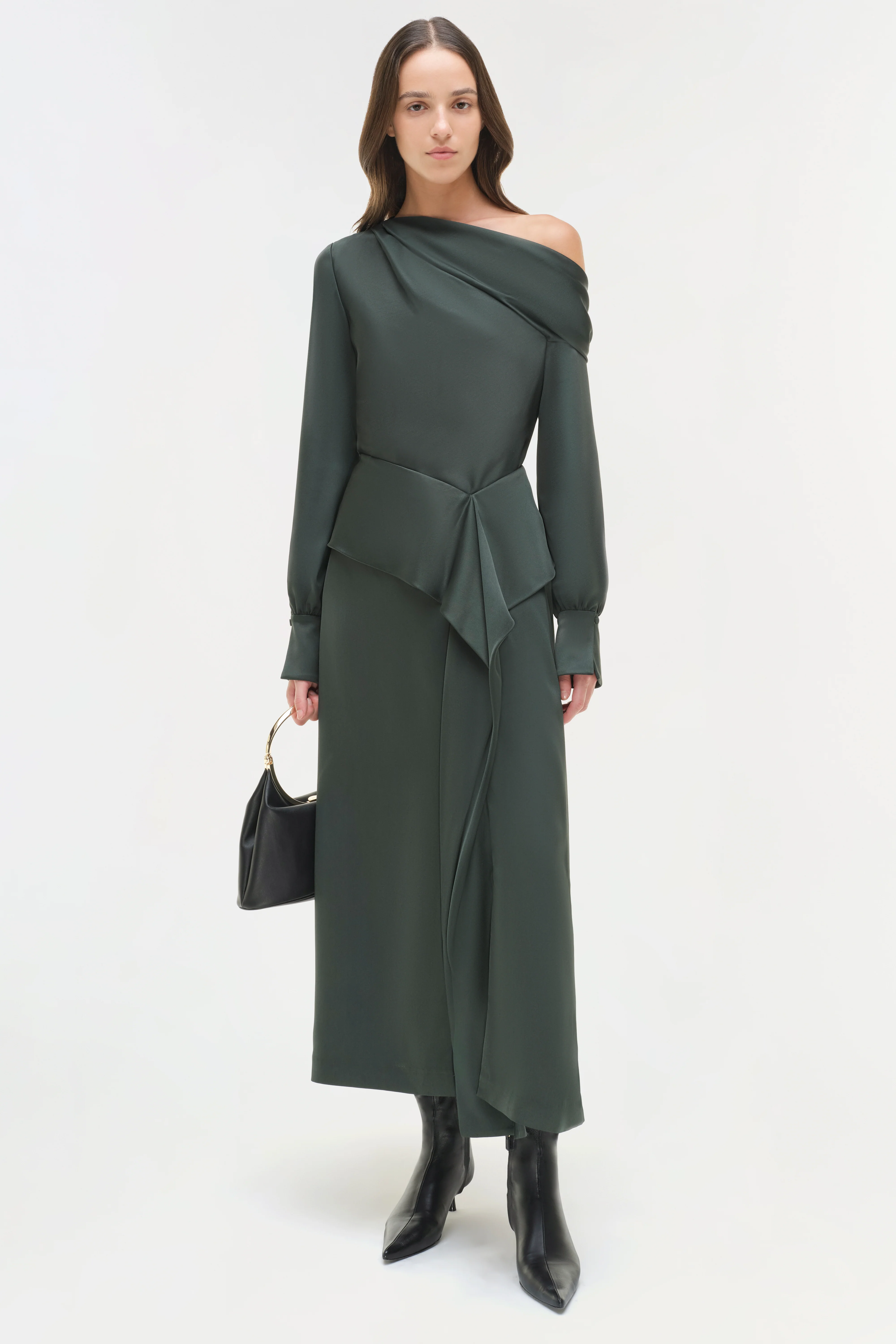 Maria Satin Midi Skirt - Image 3