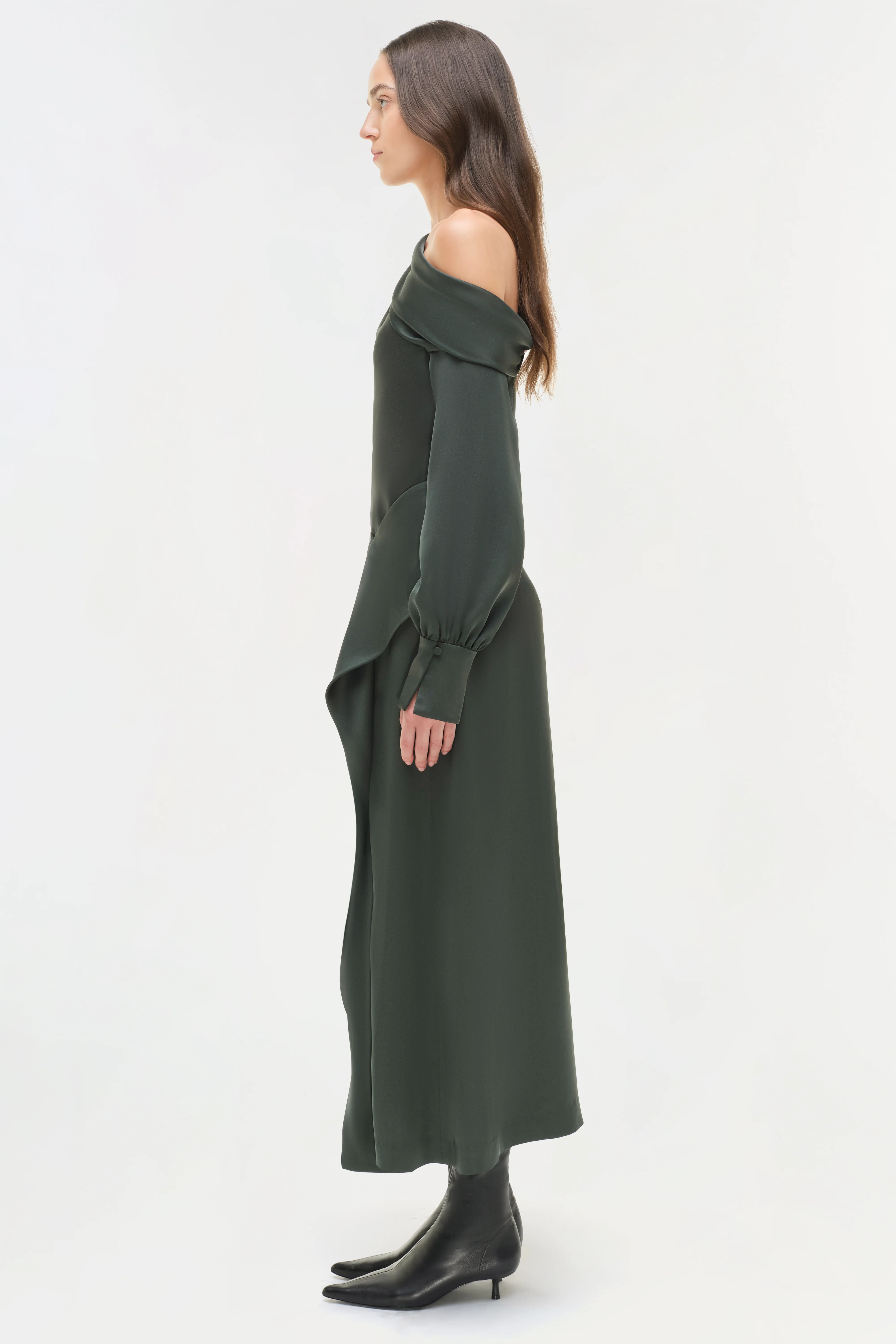 Maria Satin Midi Skirt - Image 4