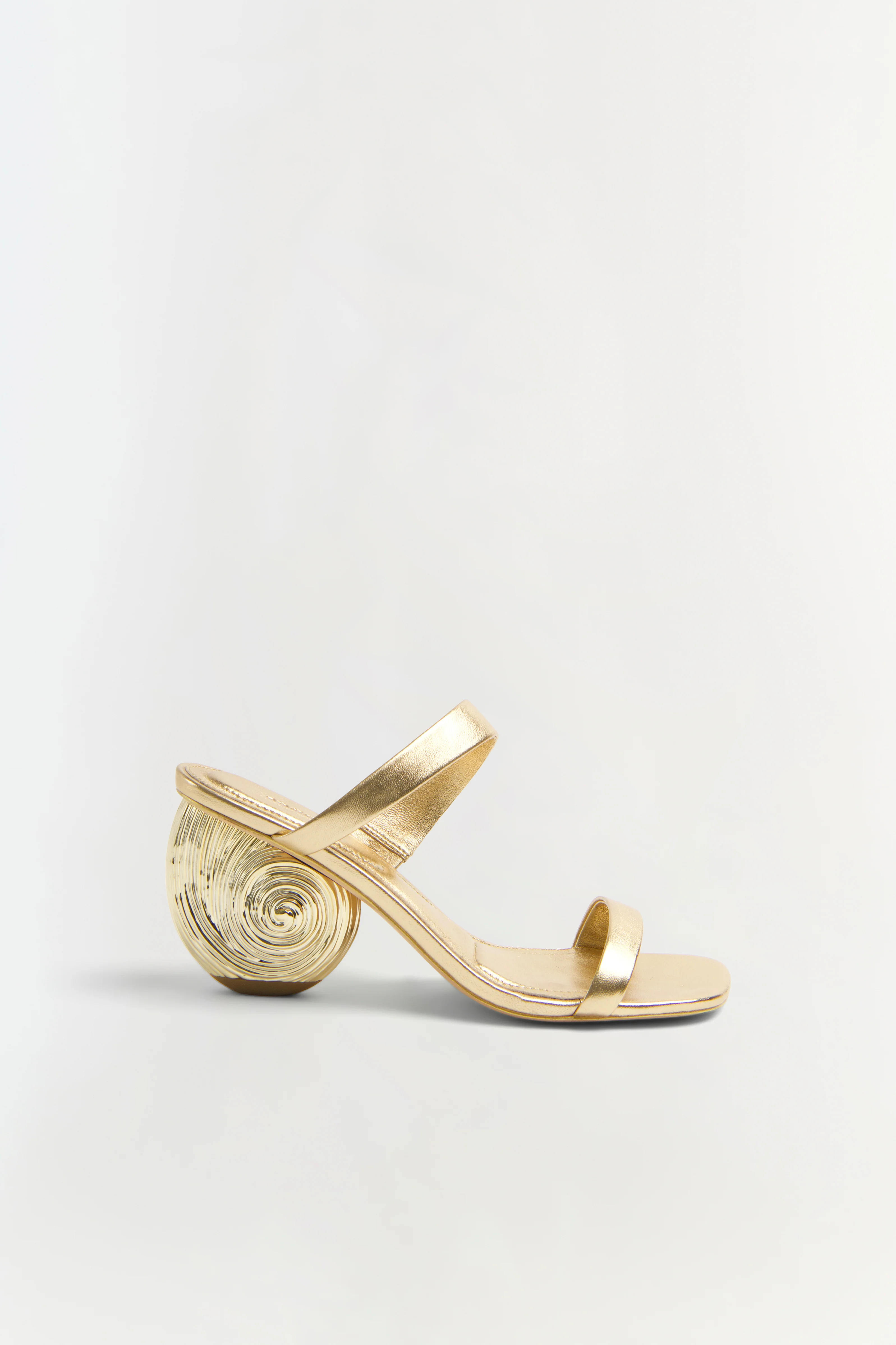 Marion Metallic Leather Shell Heel