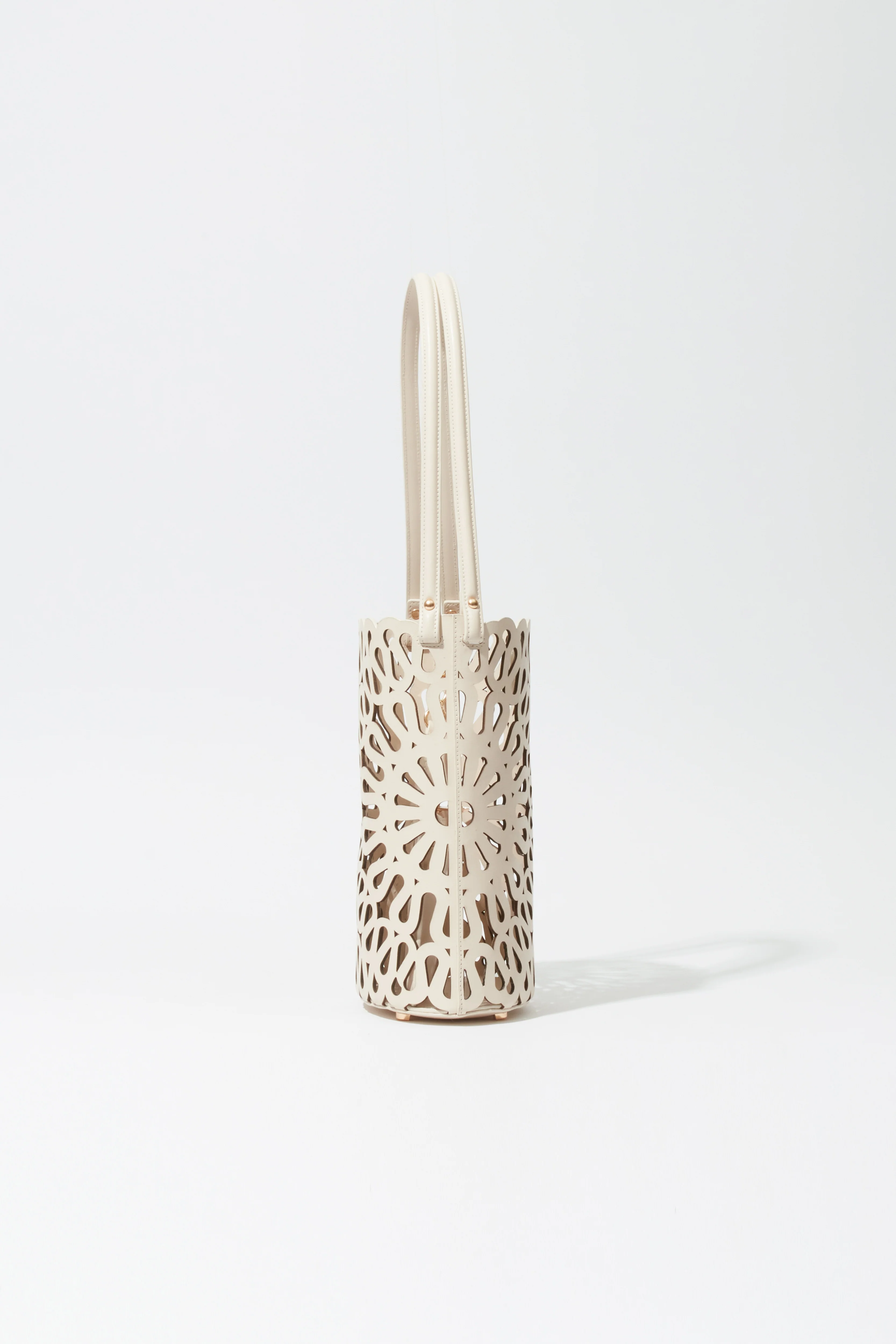 Mccall Laser Cut Leather Bucket Bag - Image 4