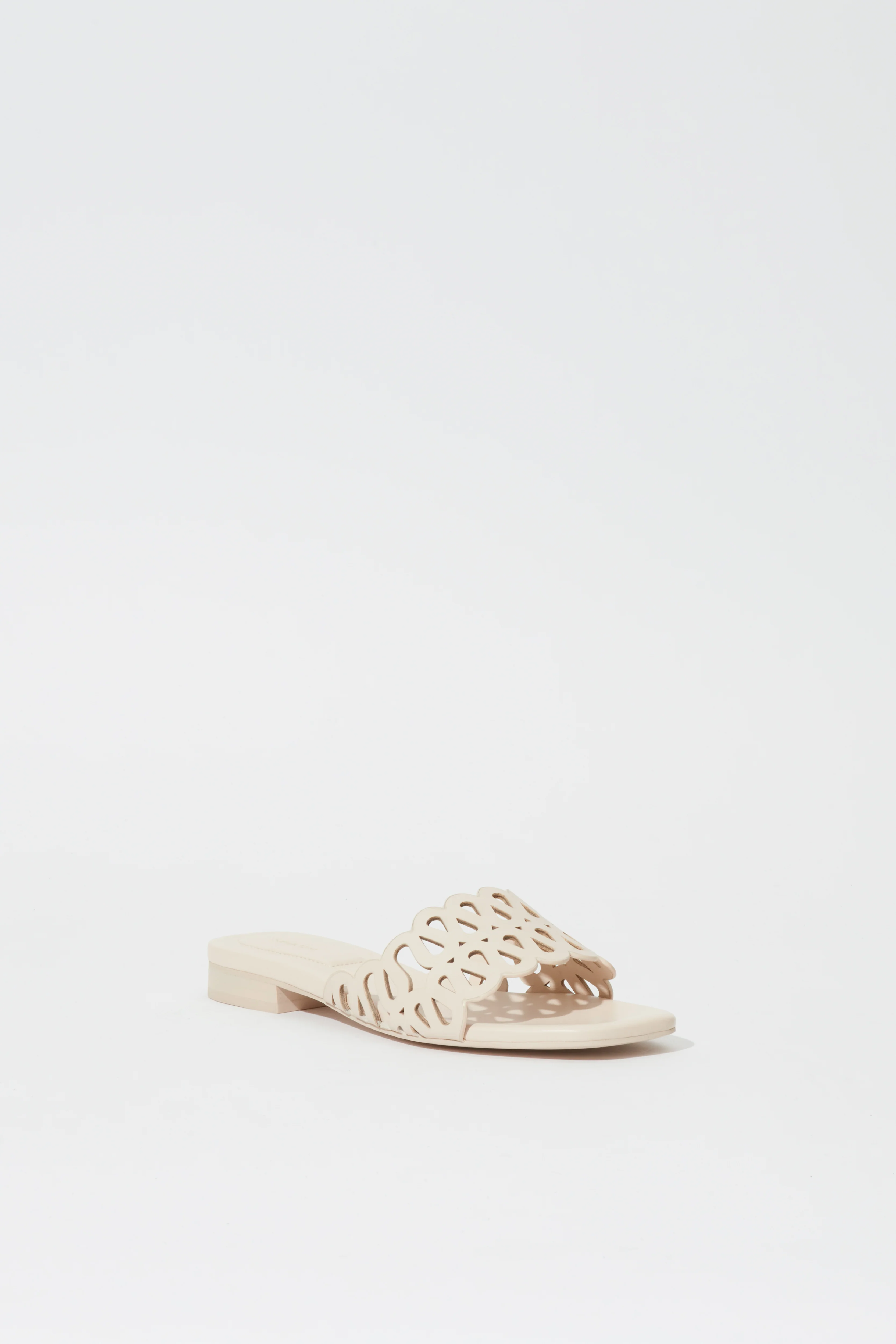 Mccall Laser Cut Leather Flat Slide - Image 2