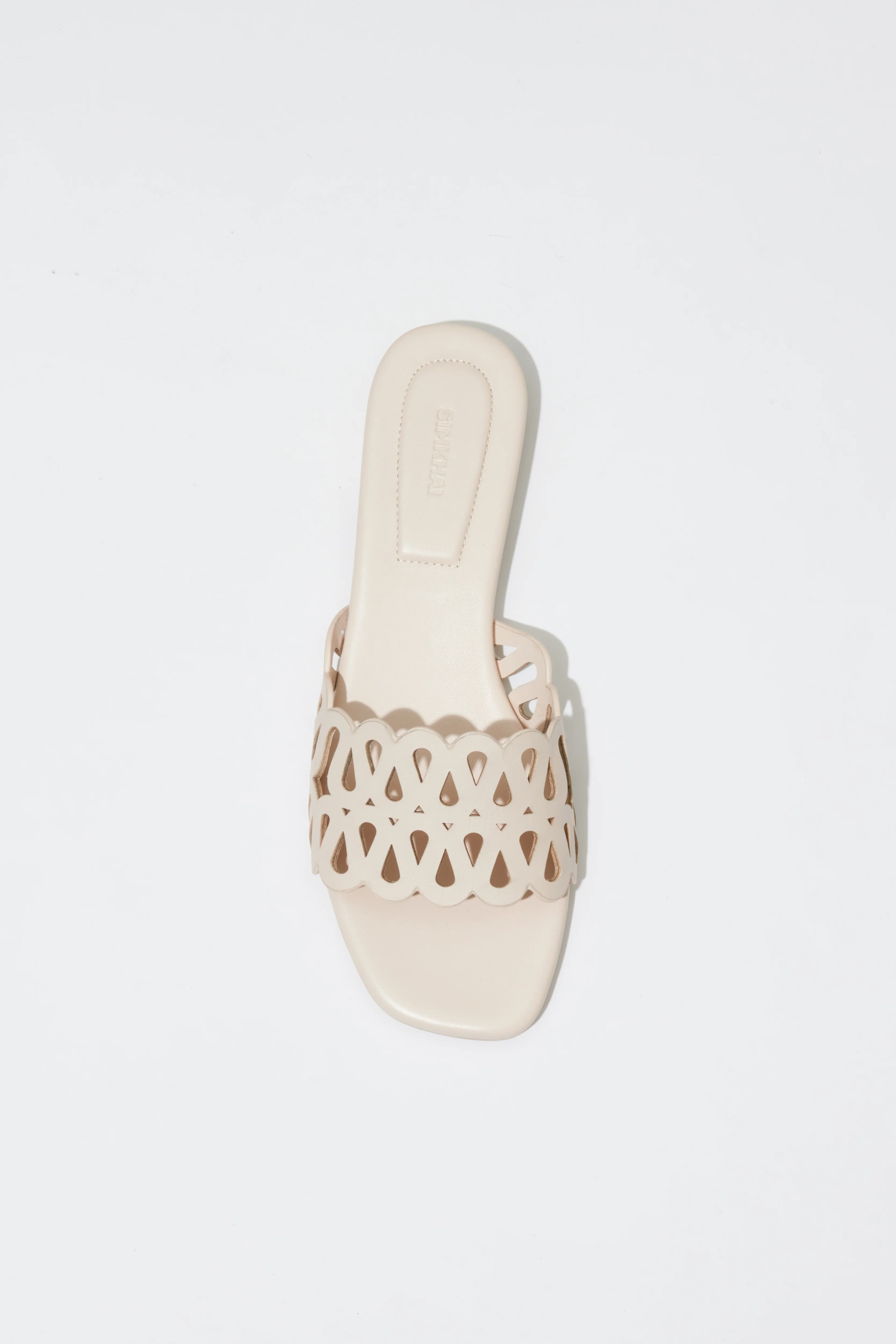 Mccall Laser Cut Leather Flat Slide - Image 3