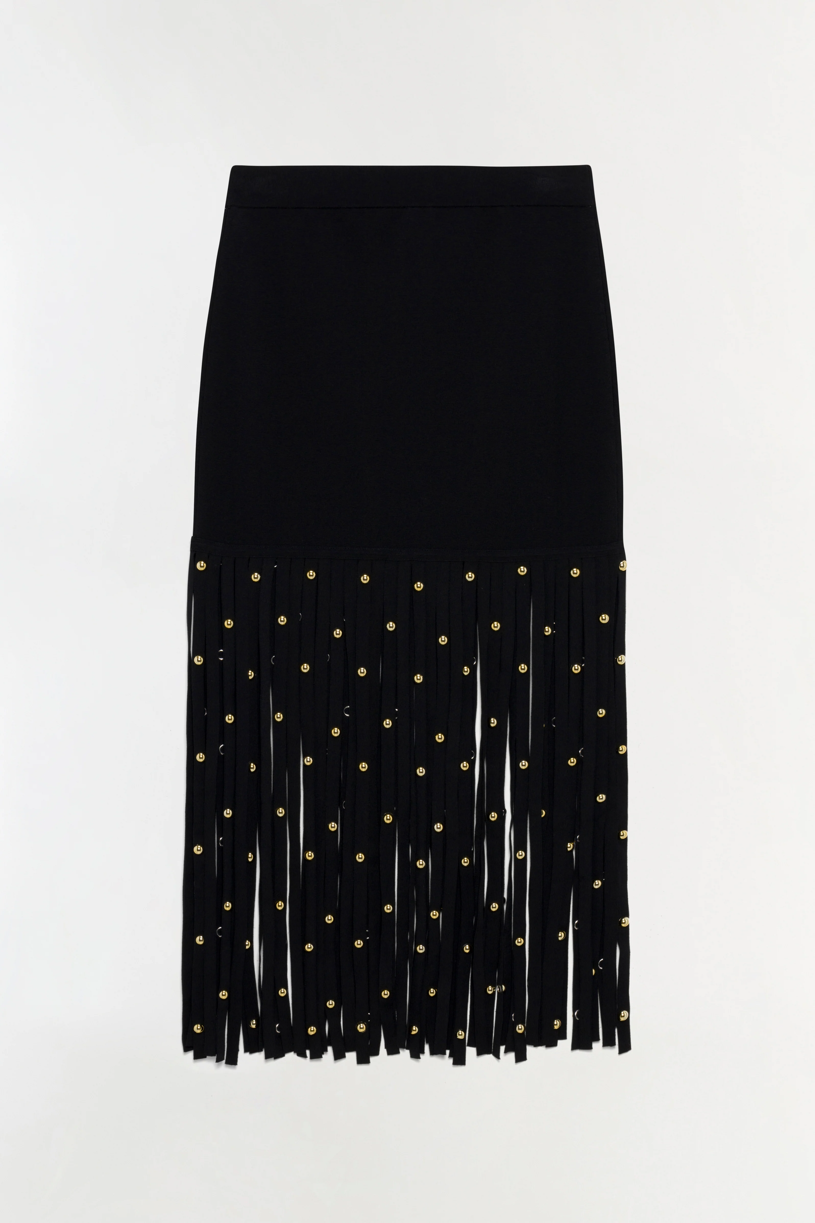 Melva Knit Embellished Midi Skirt