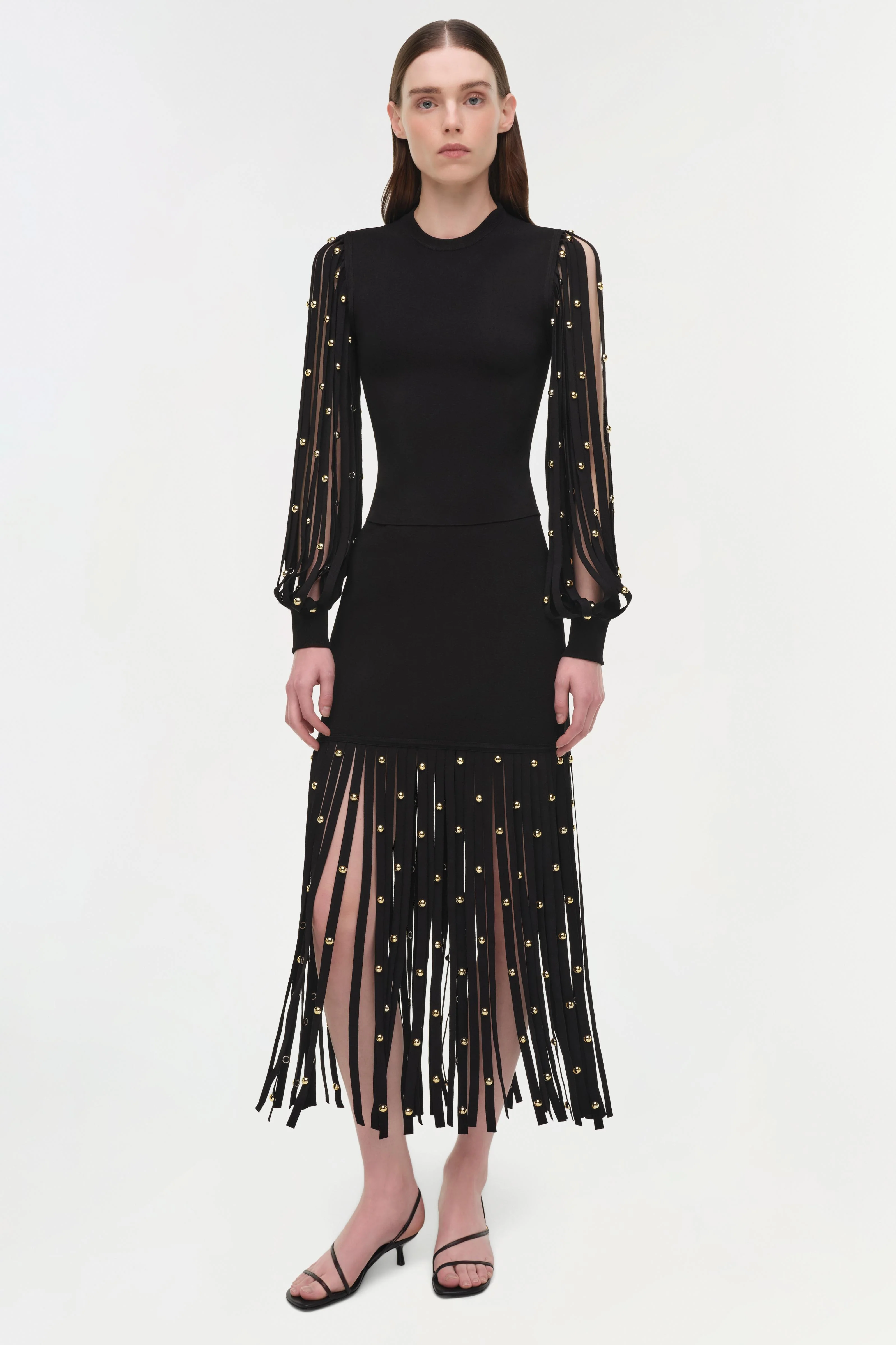 Melva Knit Embellished Midi Skirt - Image 3