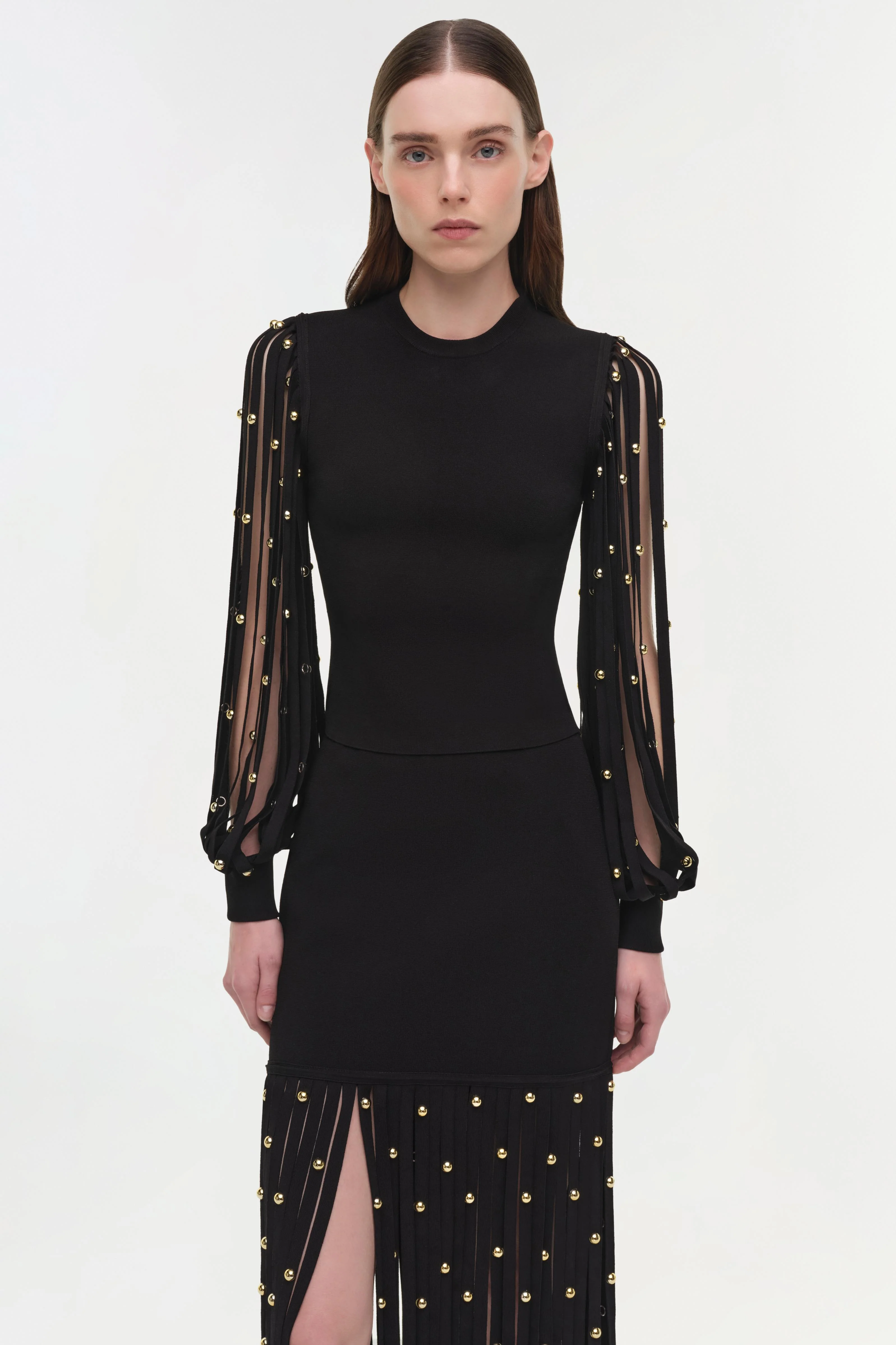 Melva Knit Embellished Midi Skirt - Image 4