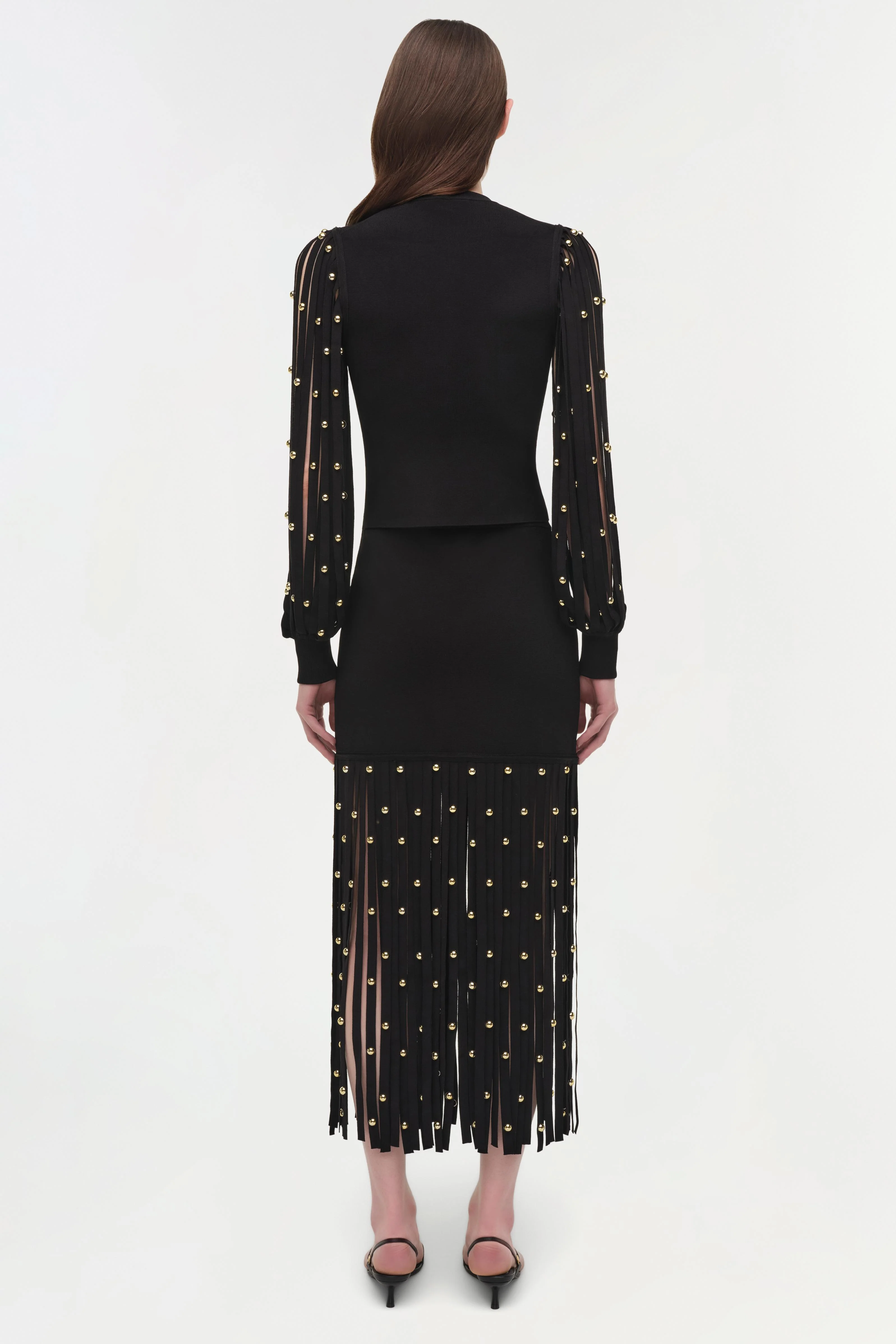 Melva Knit Embellished Midi Skirt - Image 6