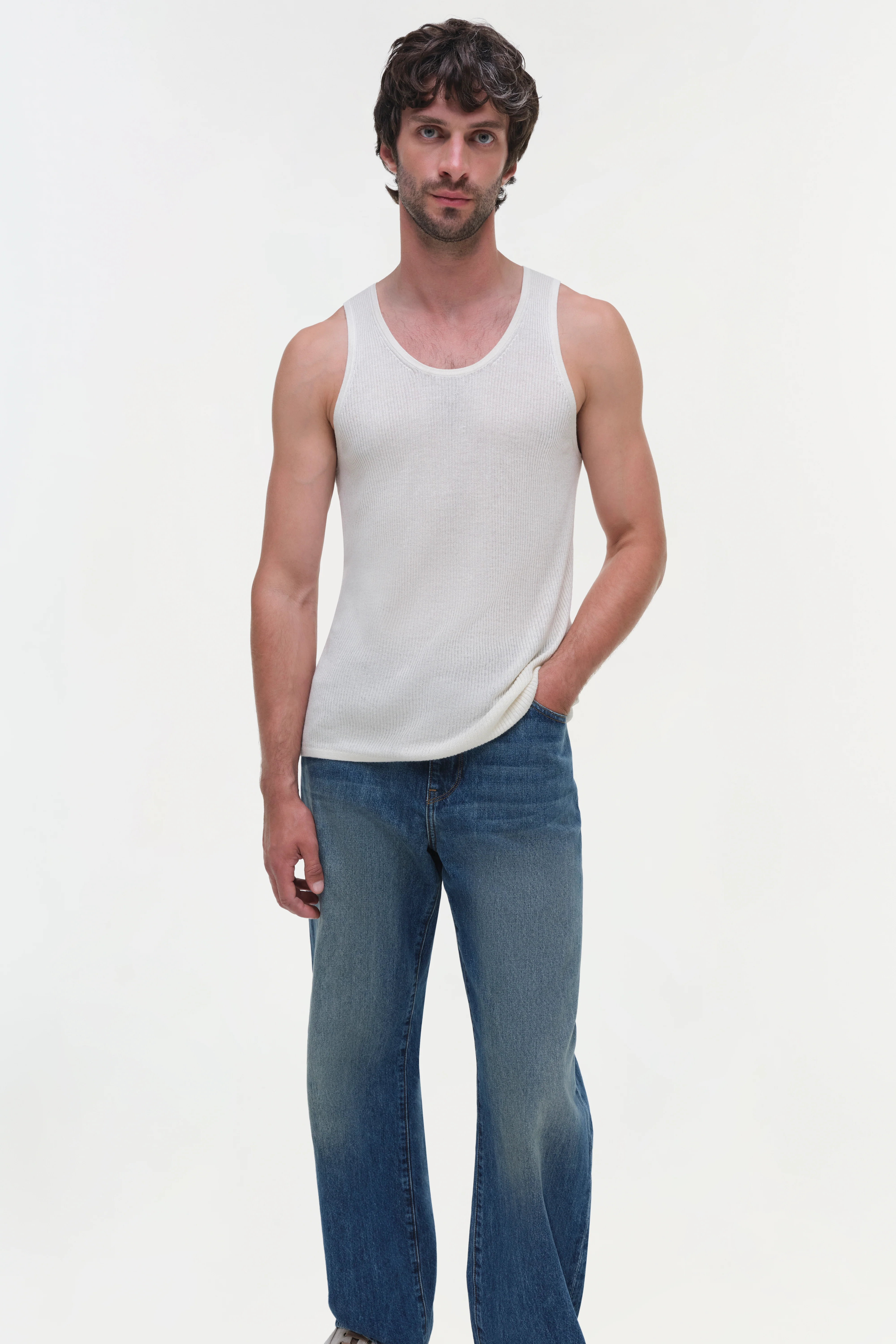 Idris Silk Linen Tank - Image 3