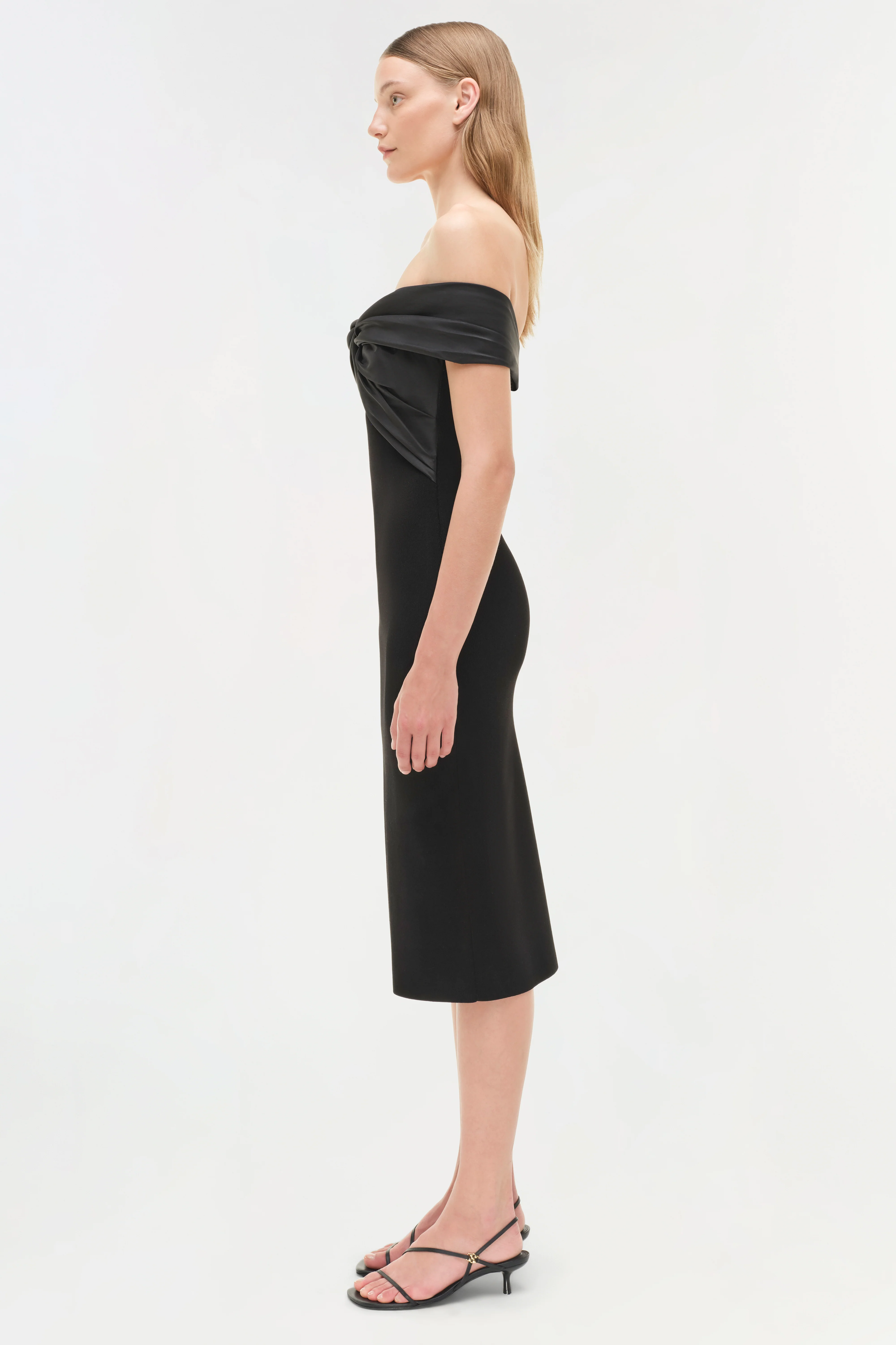 Mia Off Shoulder Midi Dress - Image 4