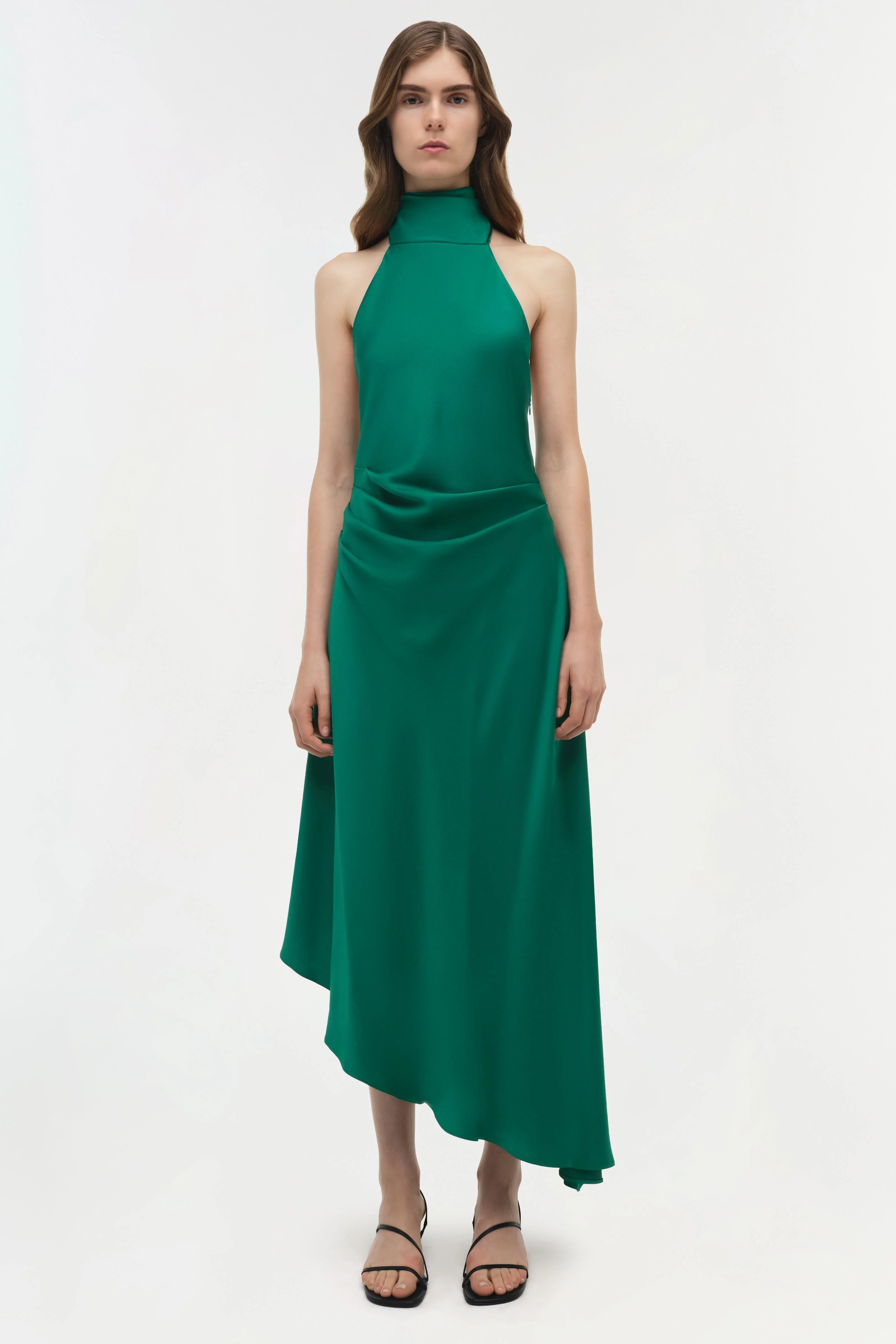 Monica Satin Midi Dress - Image 6