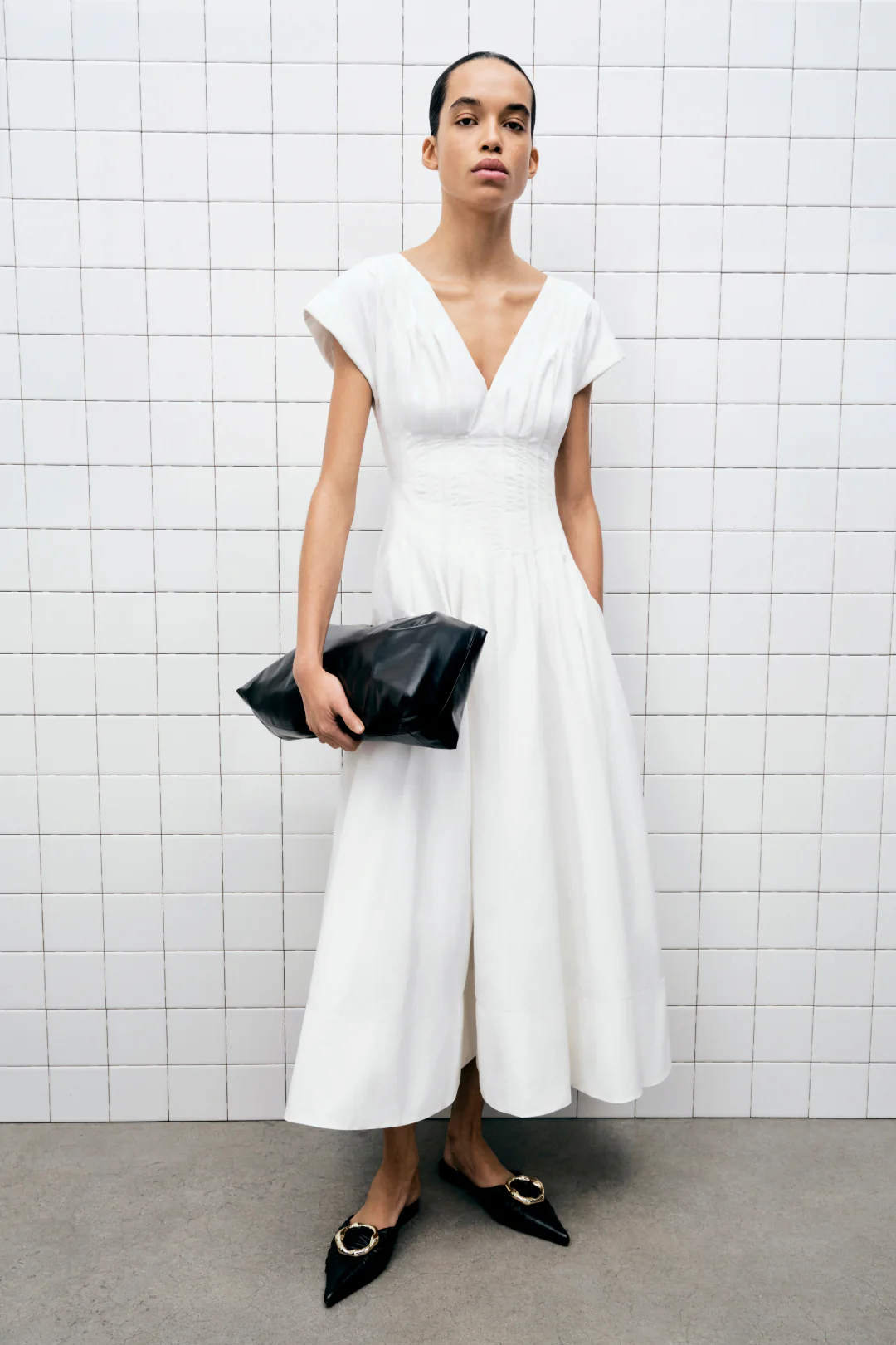 Nina Cotton Midi Dress - Image 2