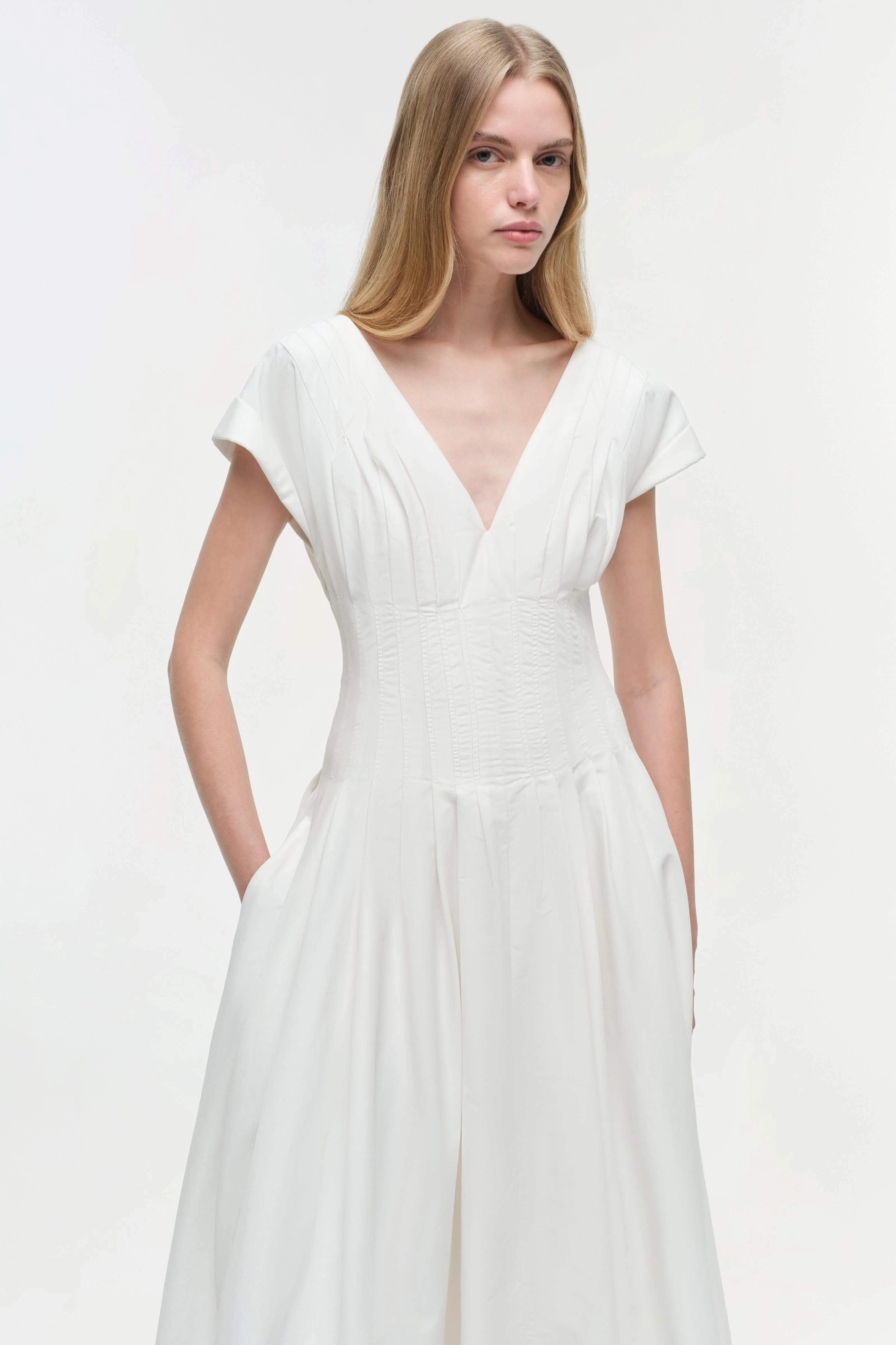 Nina Cotton Midi Dress - Image 4