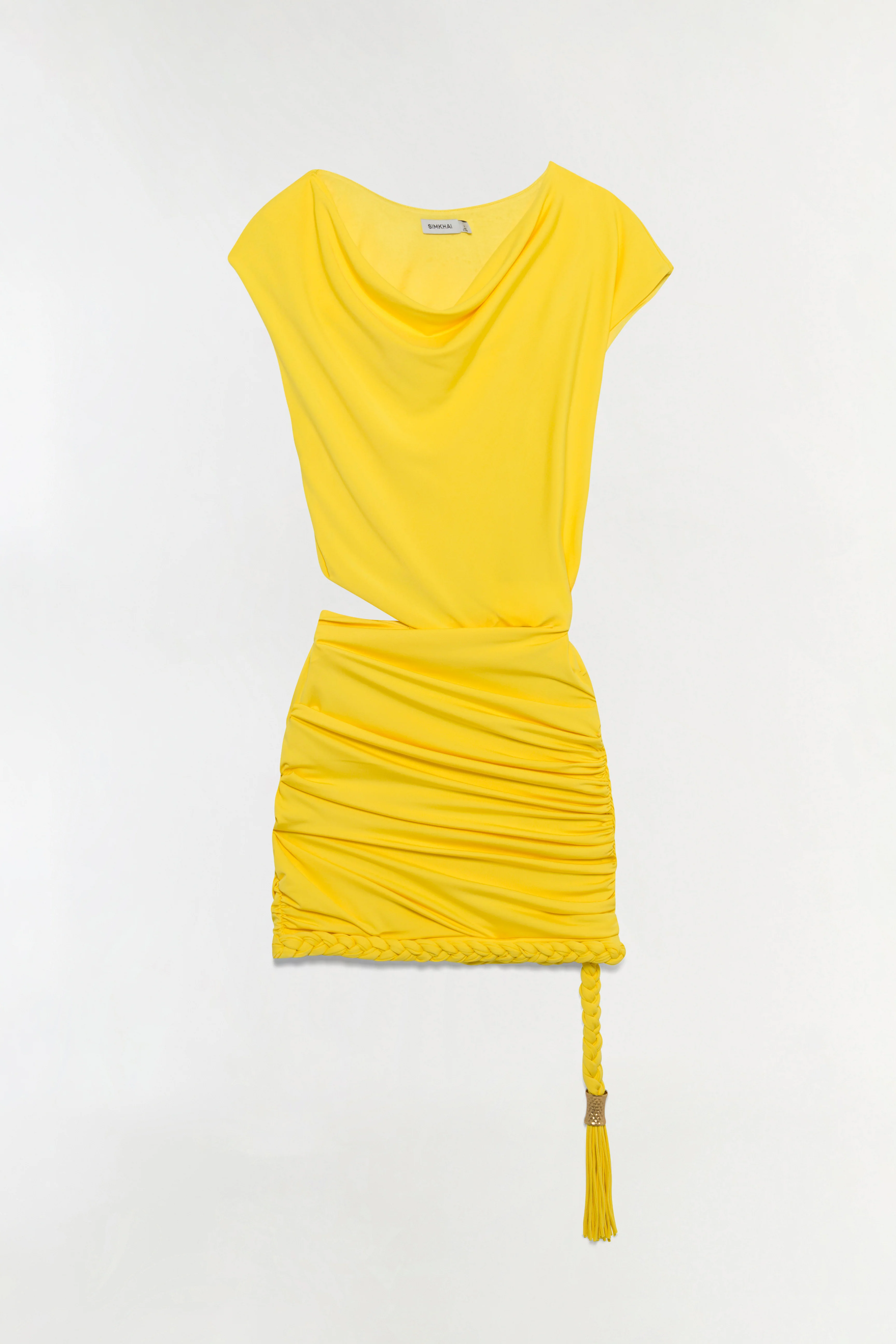 Nyla Draped Jersey Mini Dress