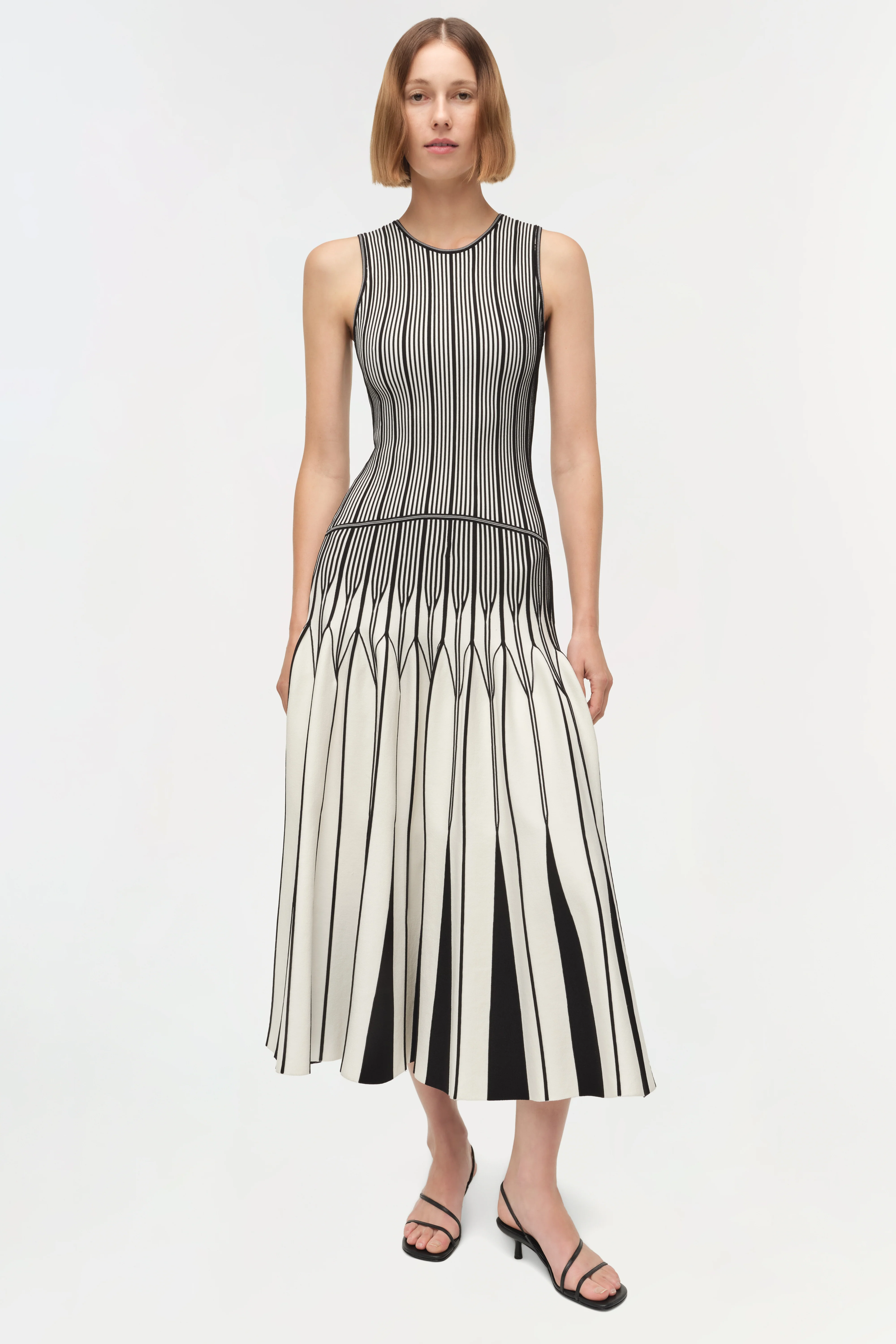Oaklen Illusion Knit Midi Dress - Image 2