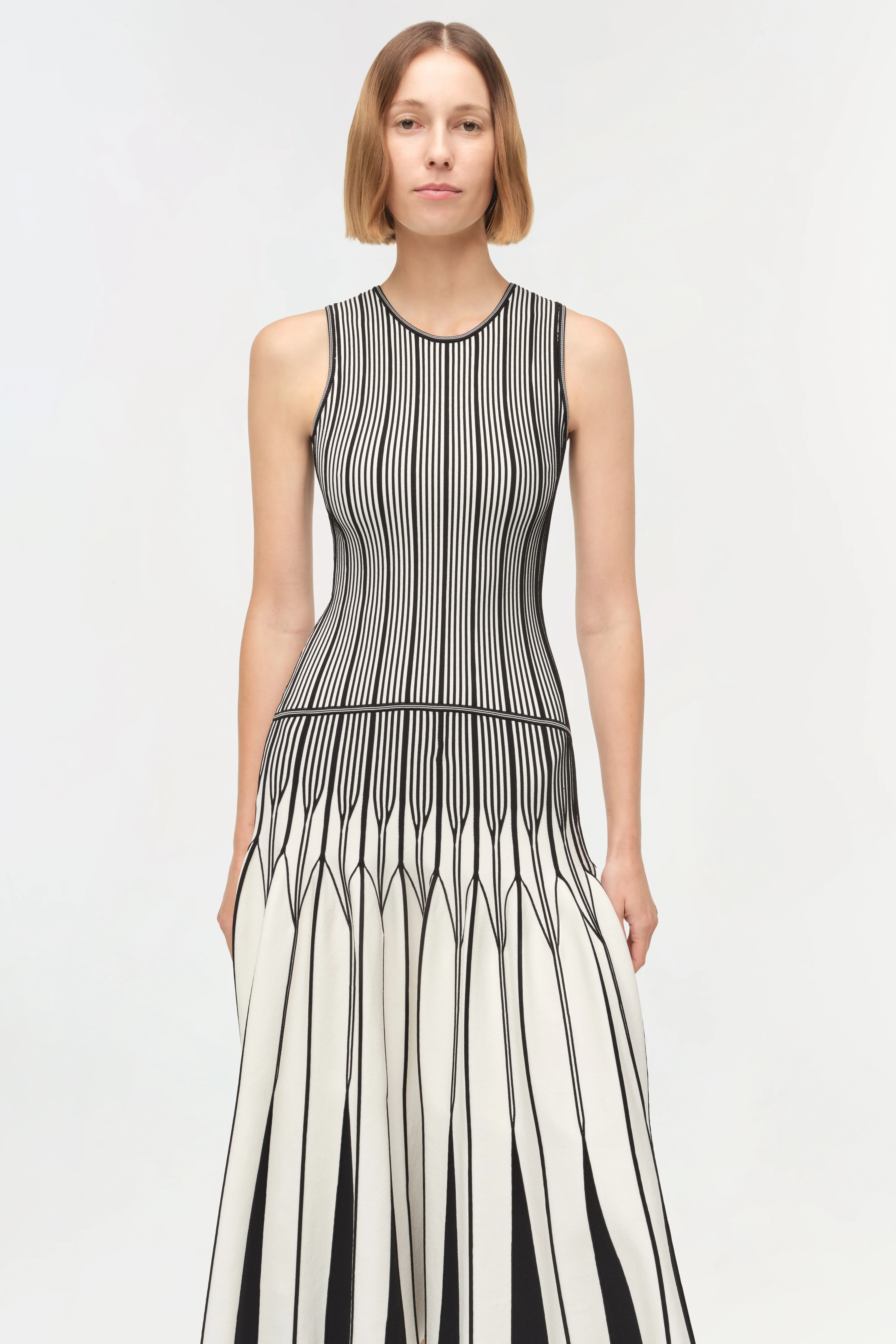 Oaklen Illusion Knit Midi Dress - Image 3