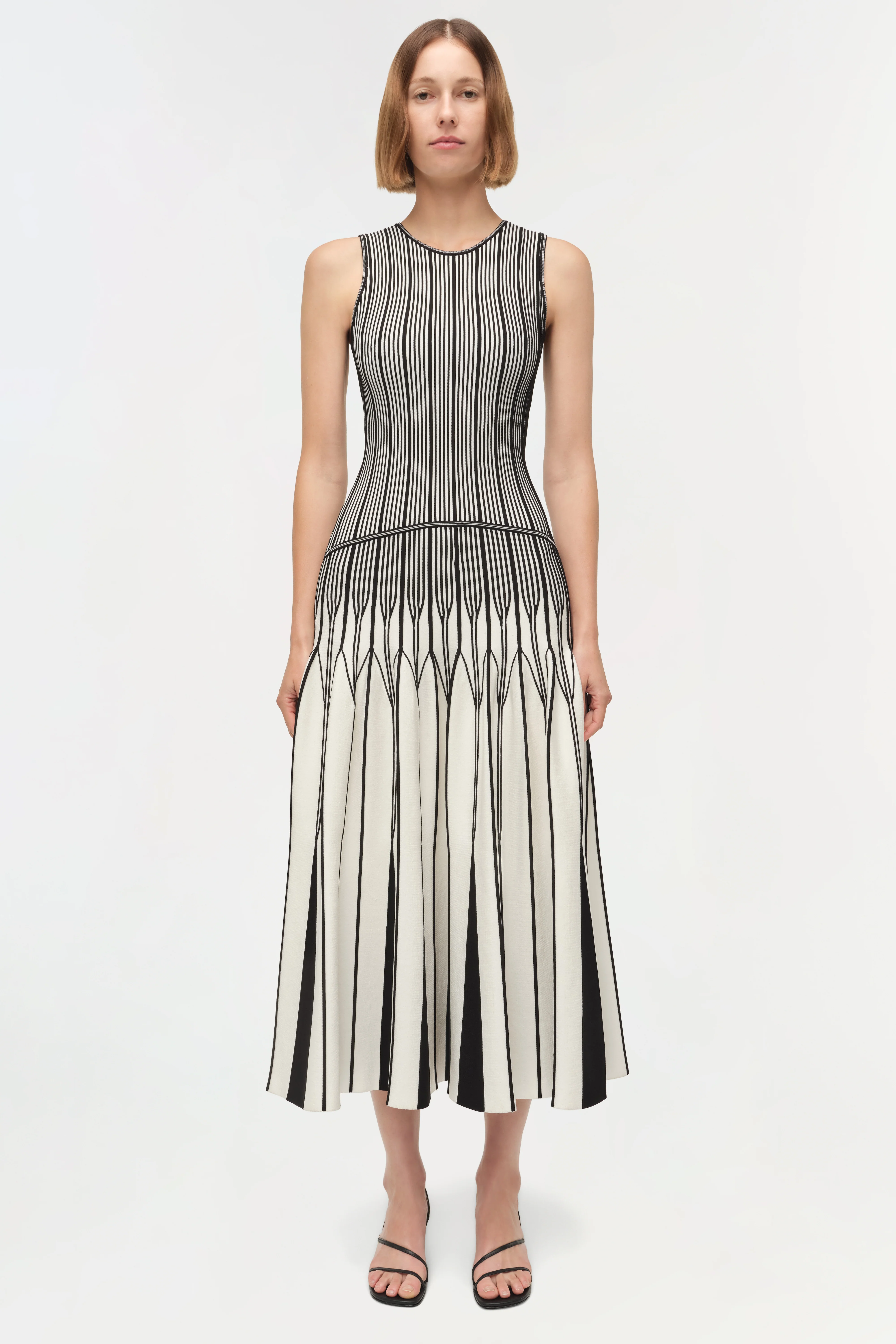 Oaklen Illusion Knit Midi Dress - Image 6