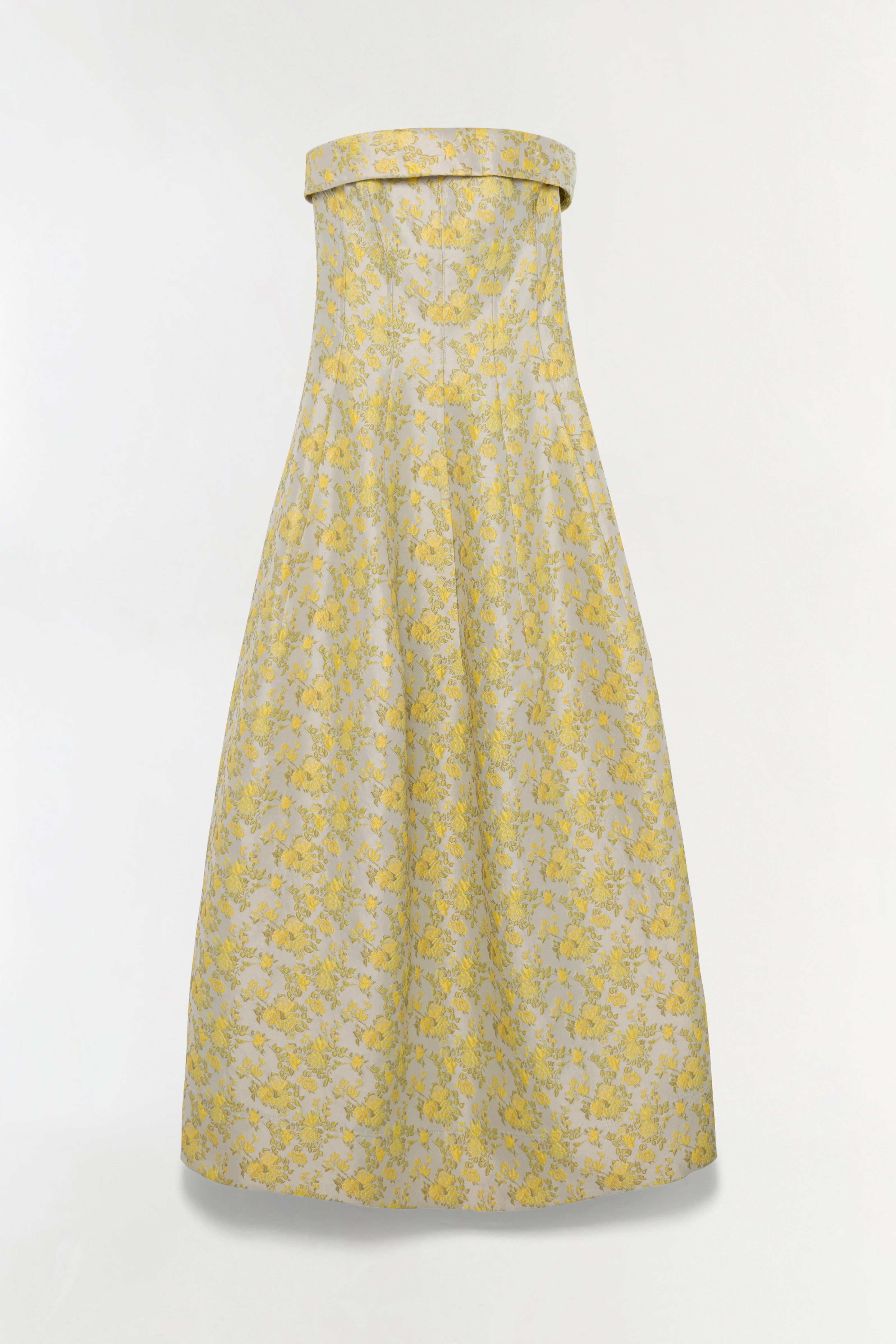 Octavia Jacquard Strapless Gown