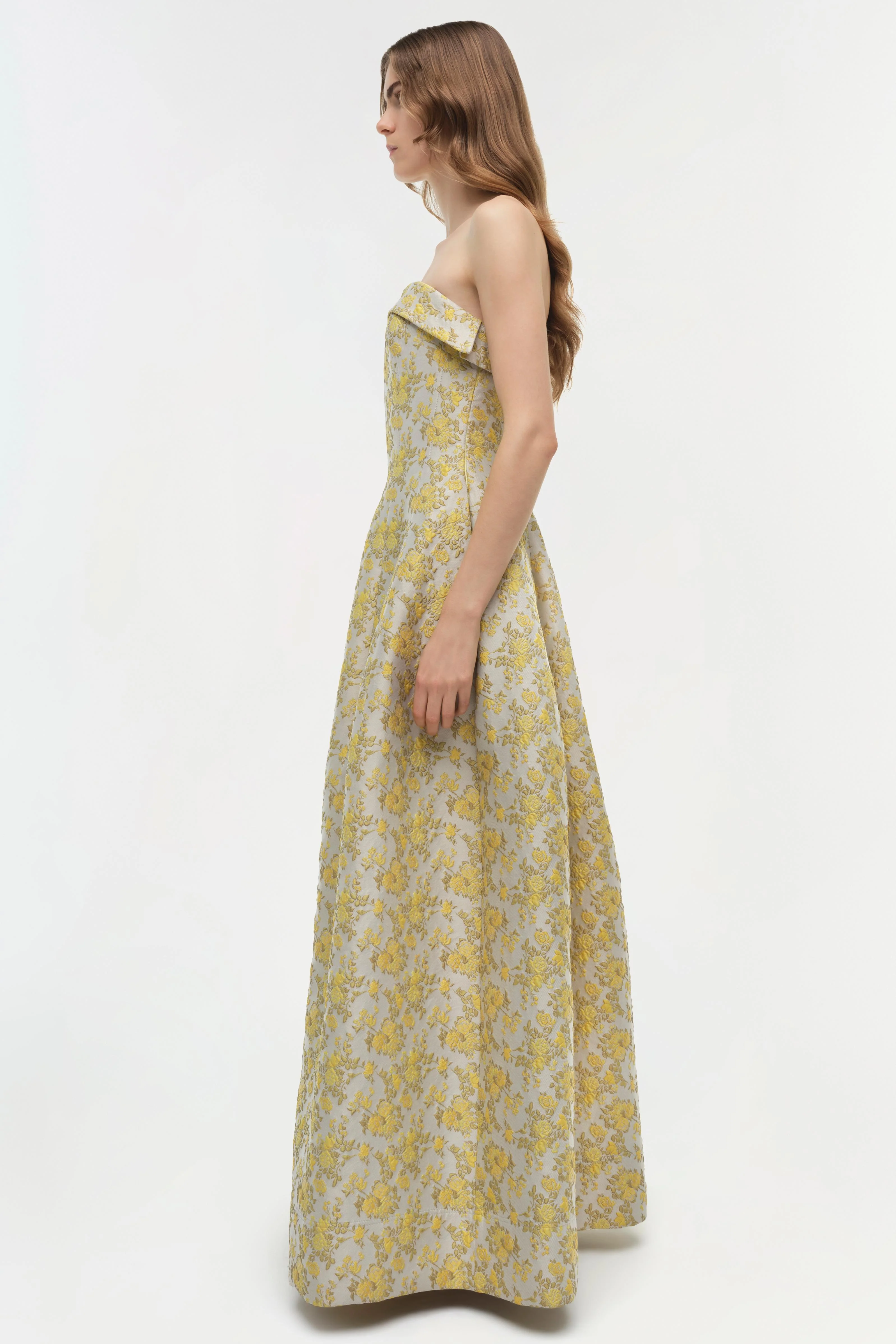 Octavia Jacquard Strapless Gown - Image 4