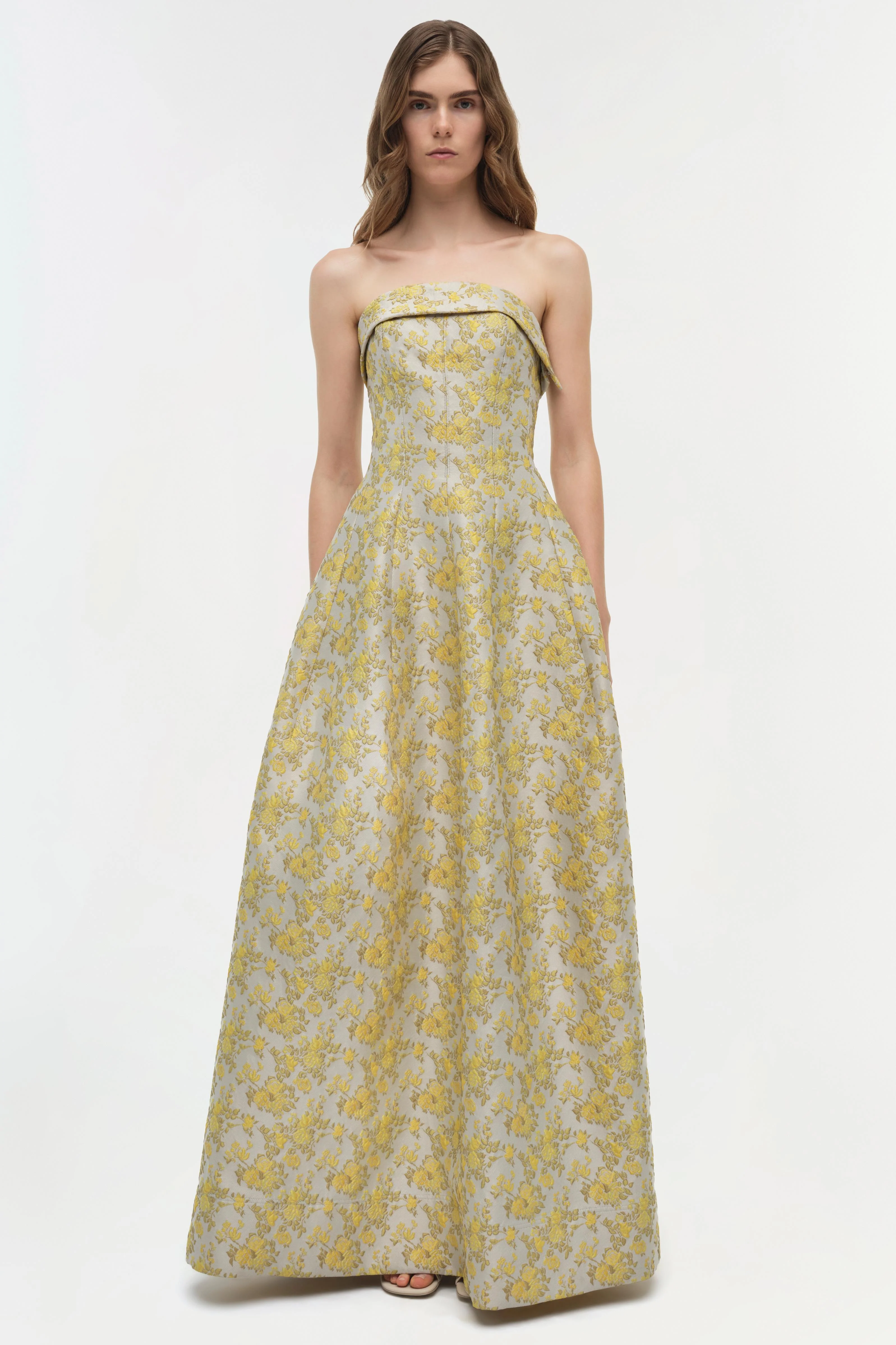 Octavia Jacquard Strapless Gown - Image 6