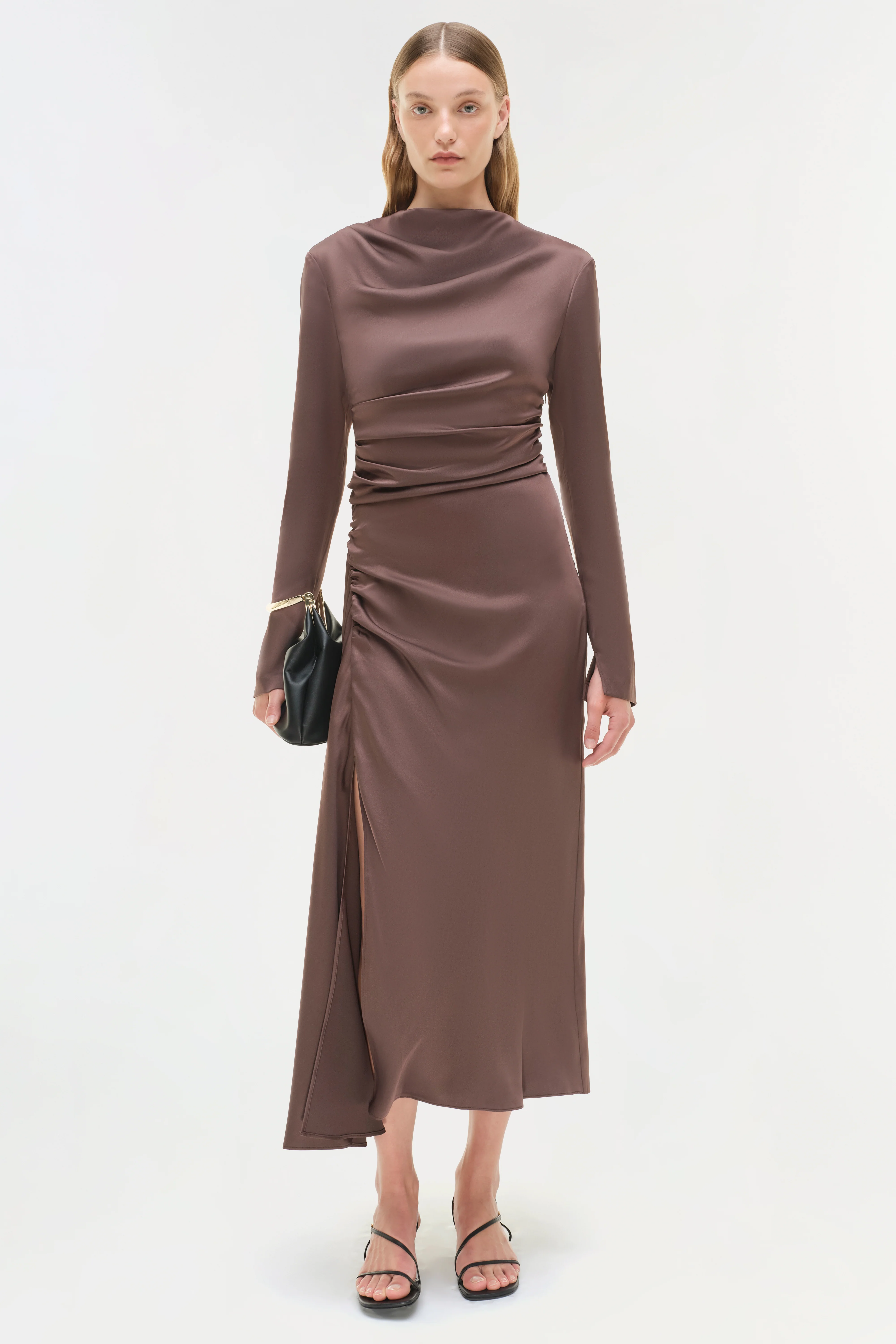Odessa Satin Midi Dress - Image 4
