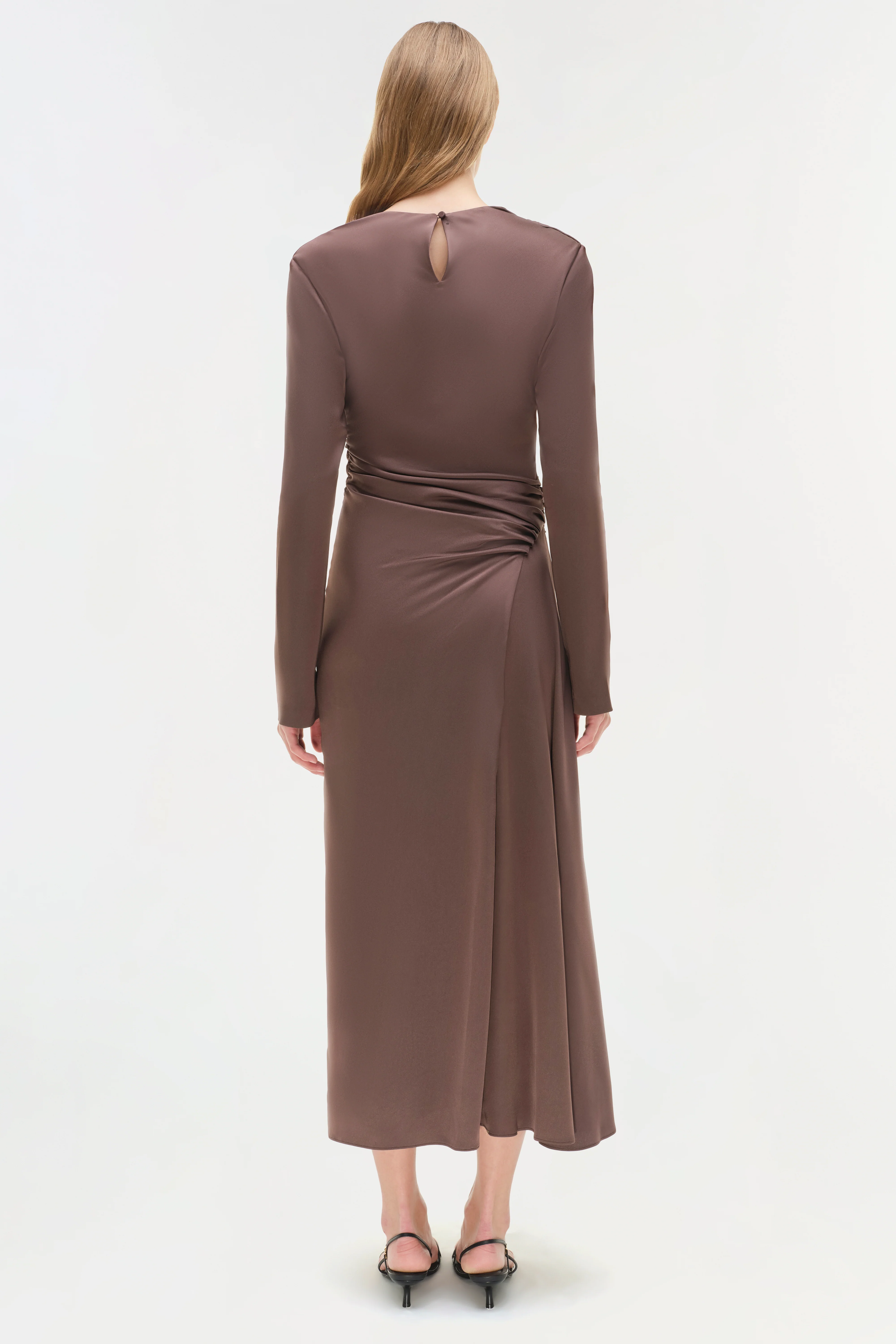 Odessa Satin Midi Dress - Image 6