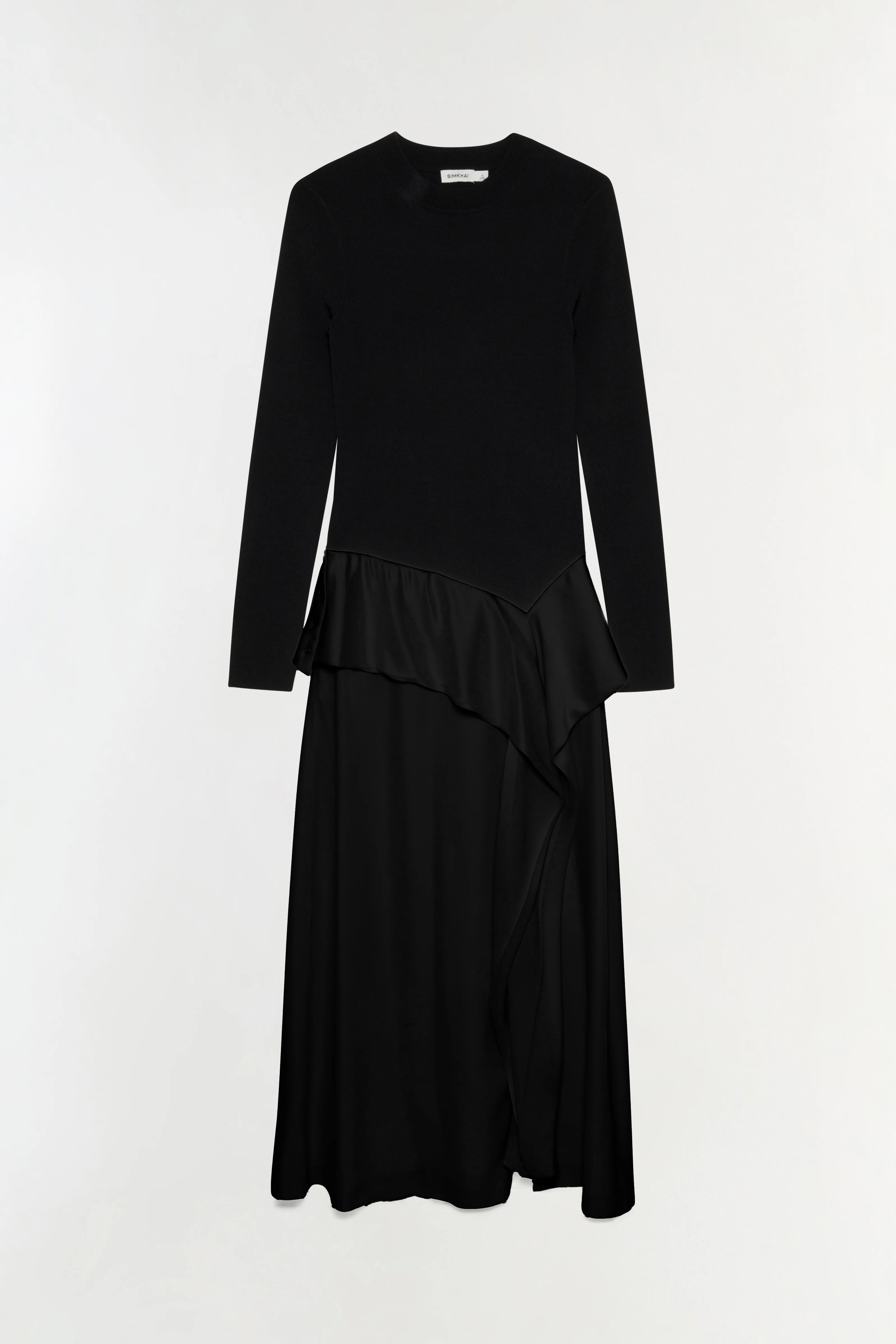 Ornella Knit Satin Midi Dress