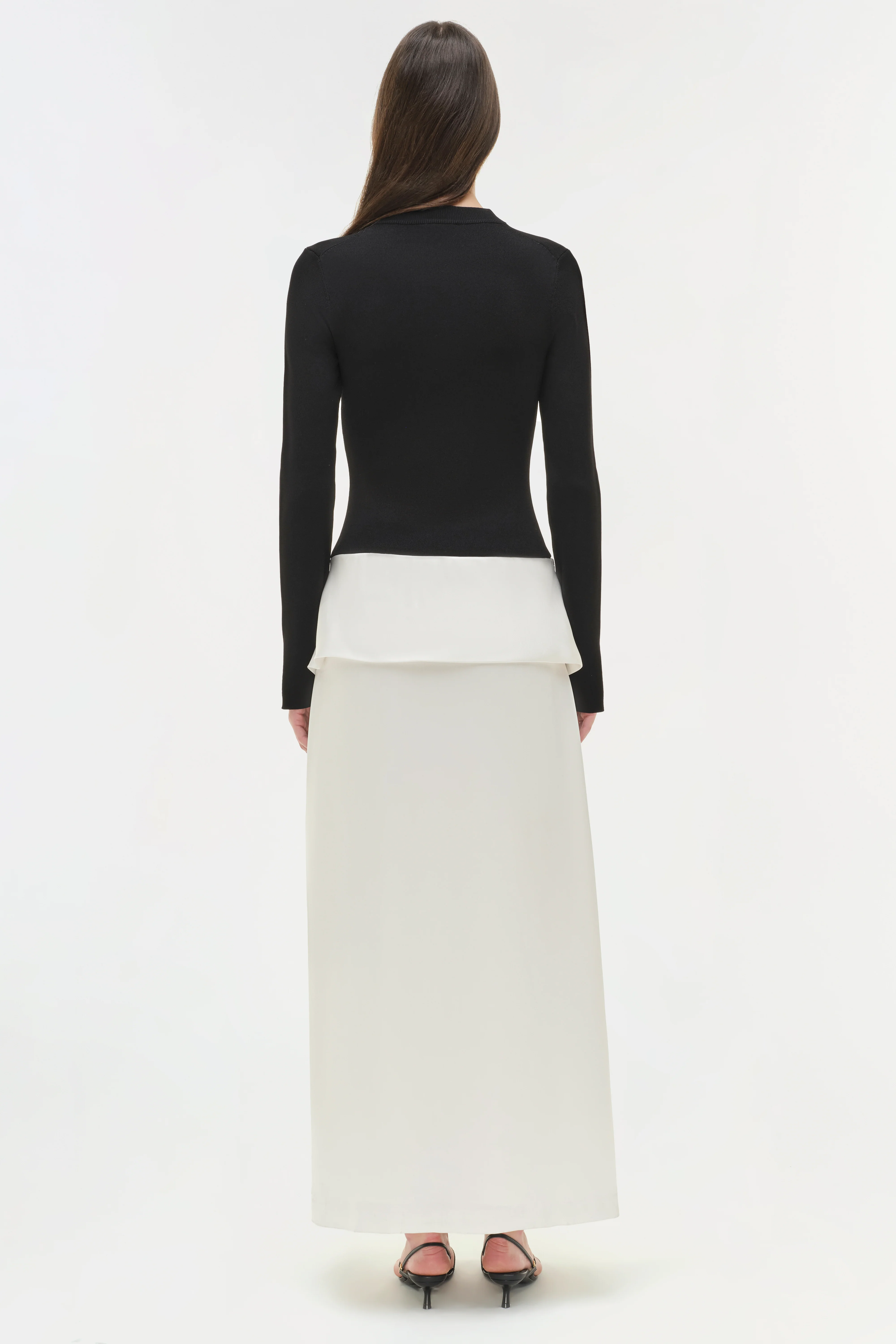 Ornella Knit Satin Midi Dress - Image 5