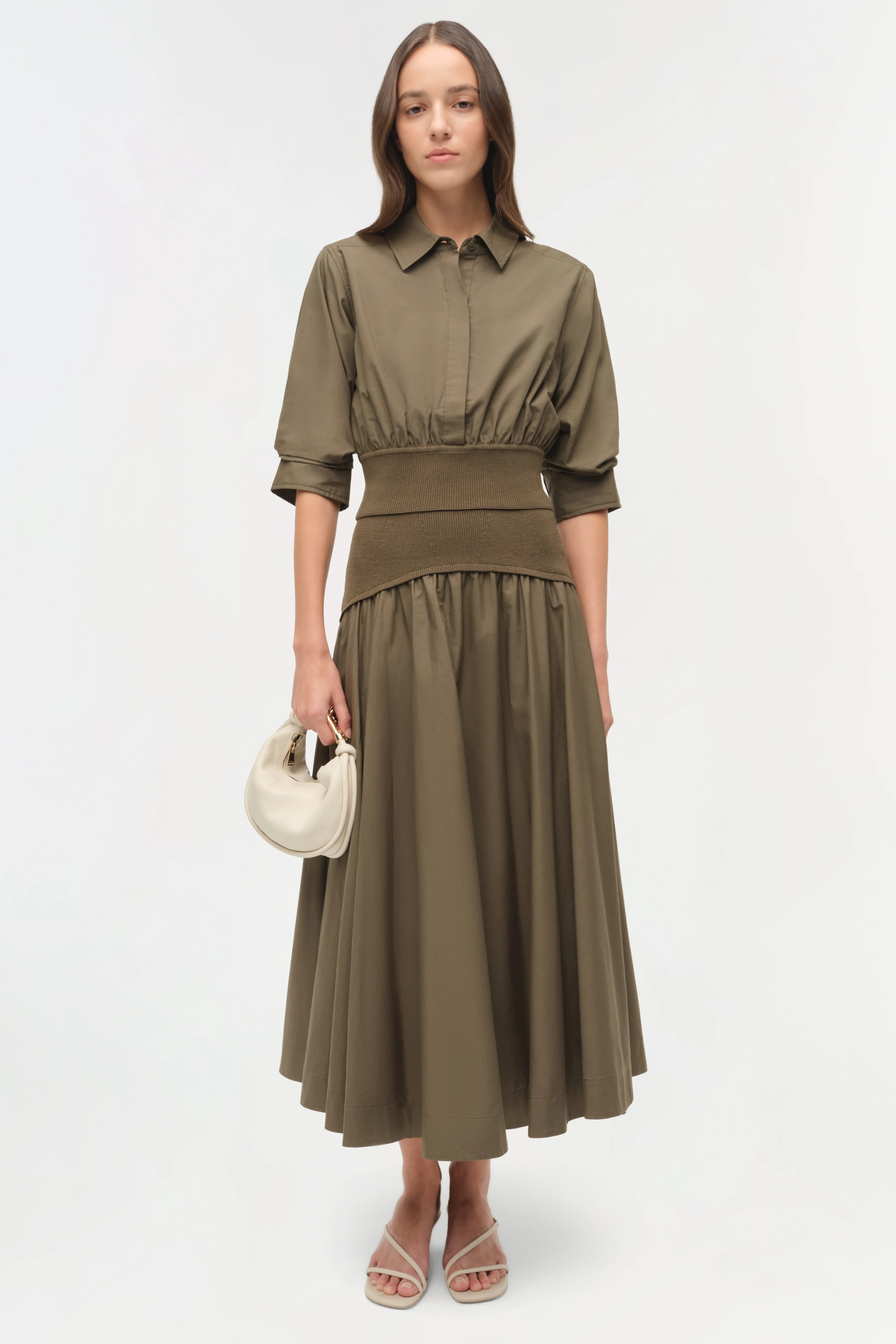 Ovie Knit Cotton Midi Skirt - Image 3