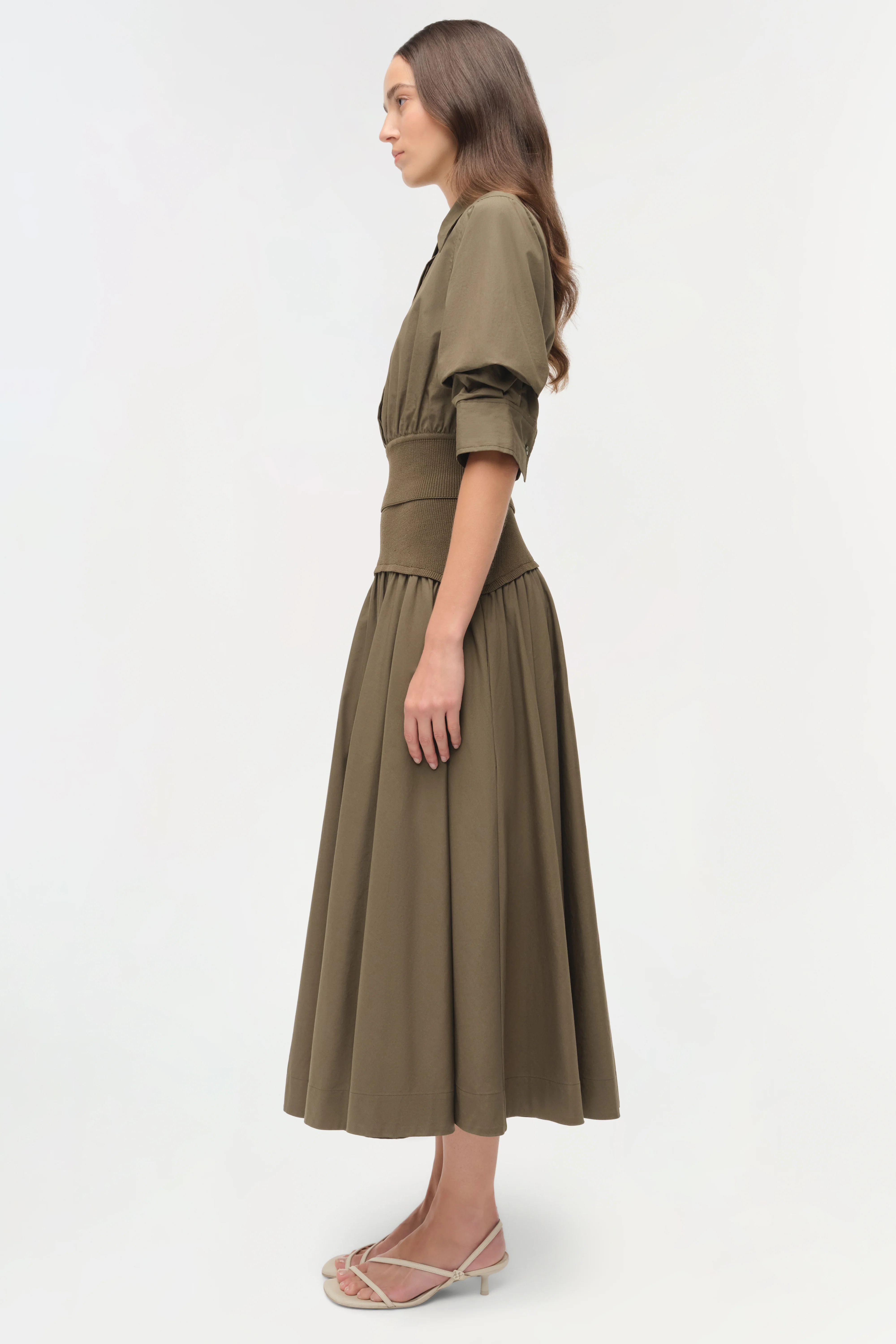 Ovie Knit Cotton Midi Skirt - Image 5