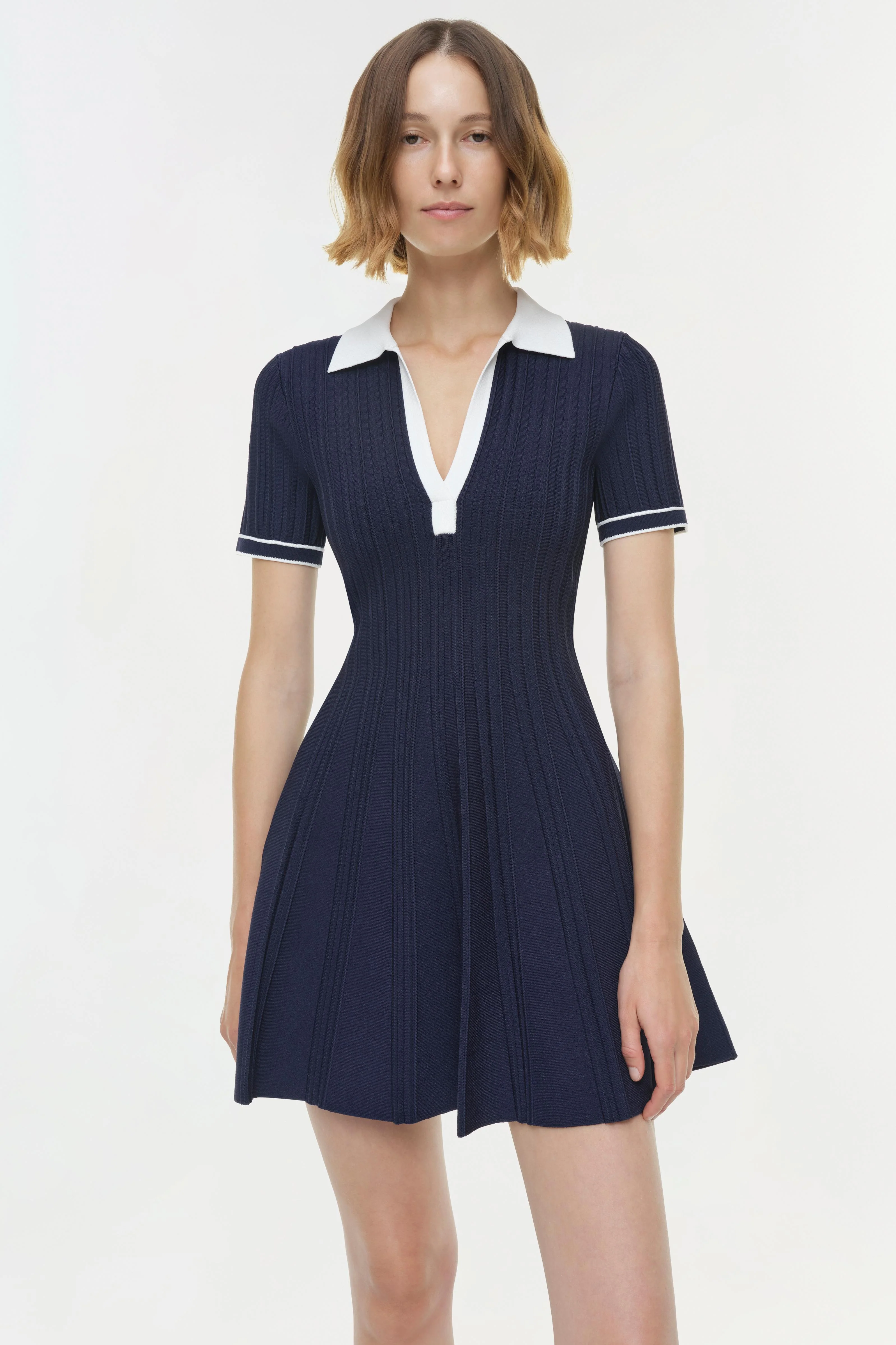 Page Knit Polo Mini Dress - Image 3