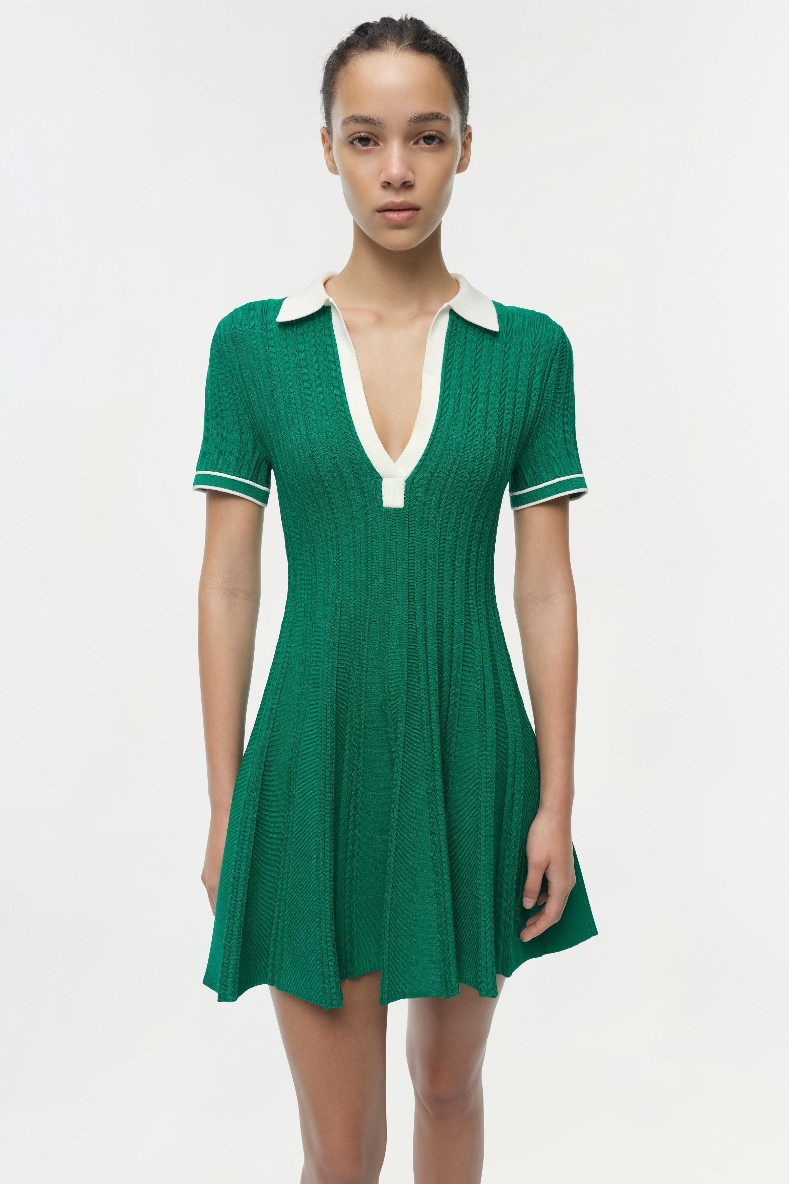 Page Knit Polo Mini Dress - Image 3