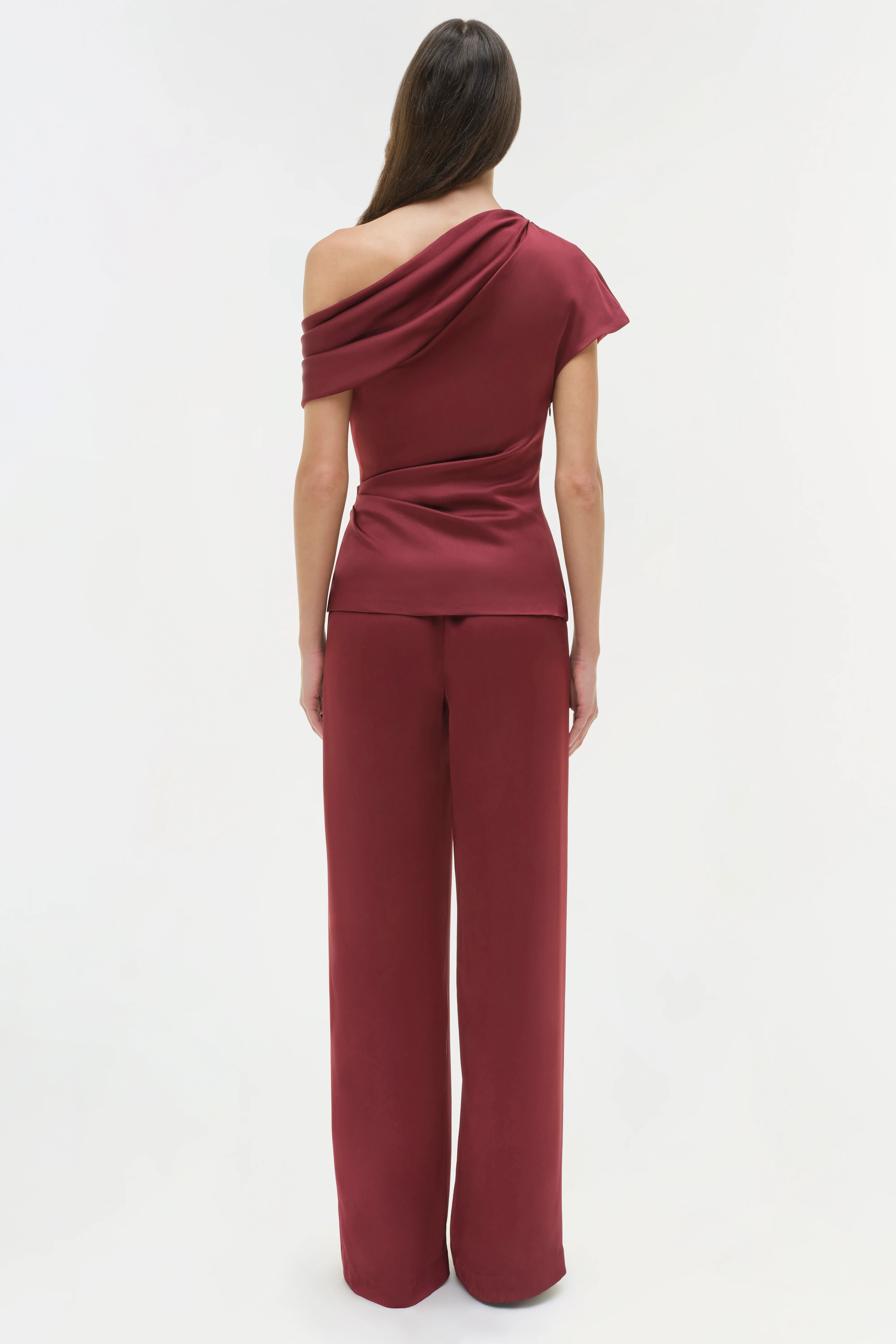 Phoebe Draped Satin Top - Image 5