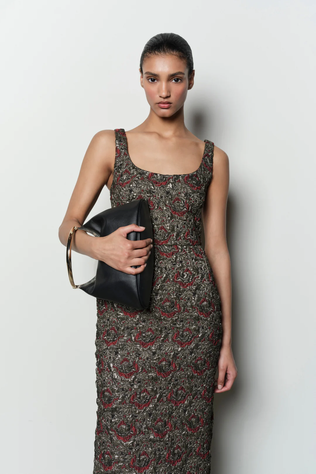 Ravenna Gilded Jacqaurd Midi Dress - Image 2