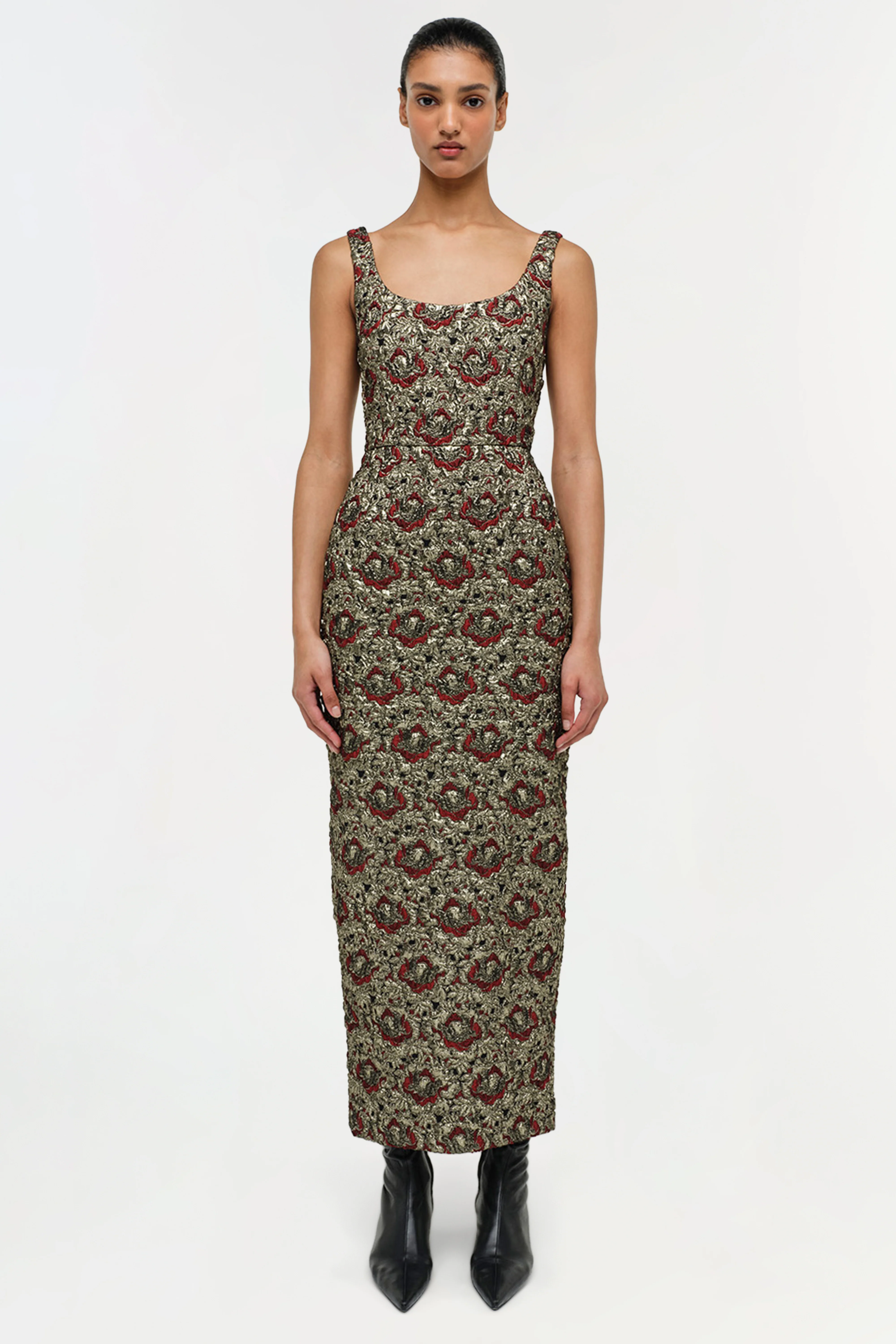 Ravenna Gilded Jacqaurd Midi Dress - Image 4