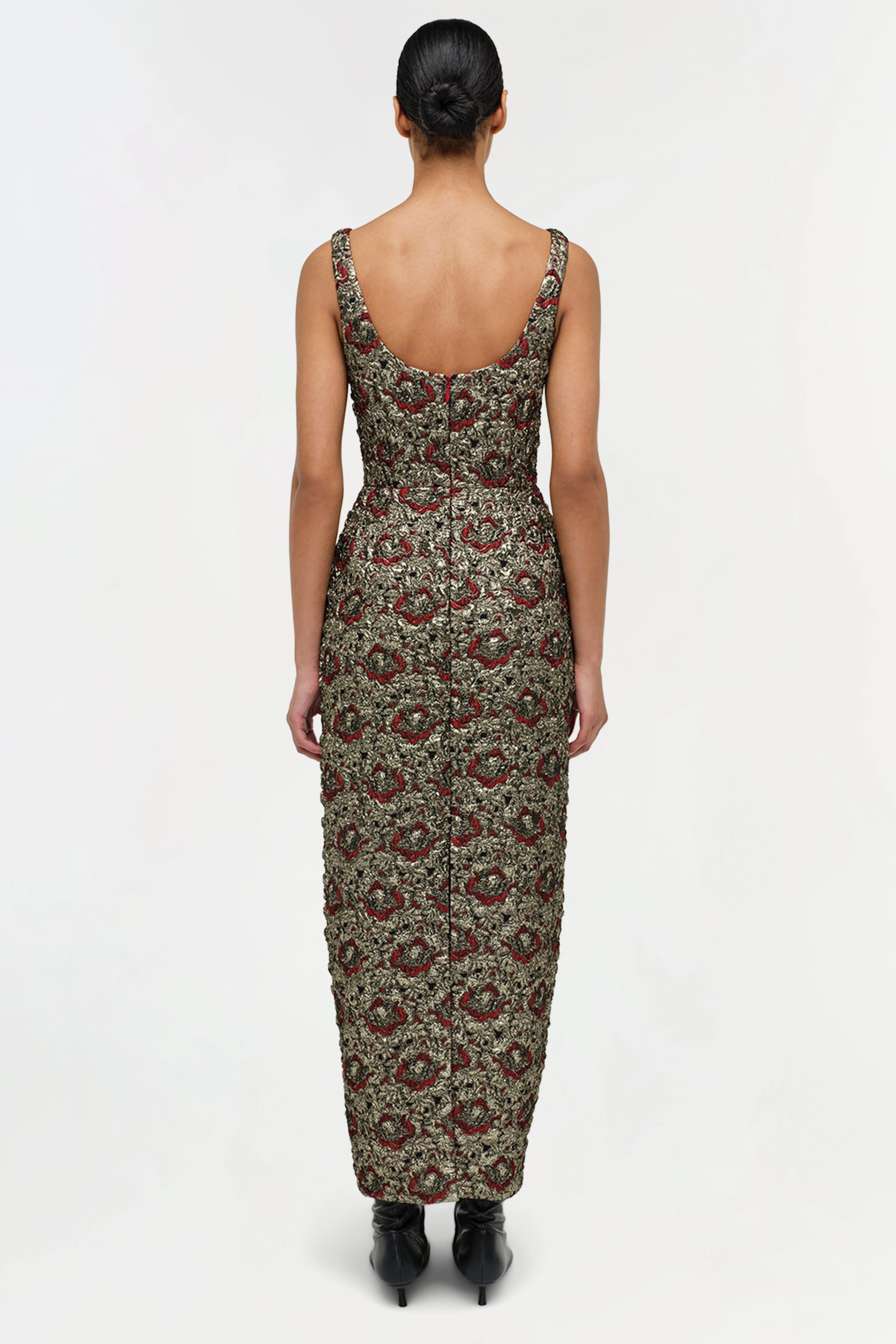 Ravenna Gilded Jacqaurd Midi Dress - Image 6