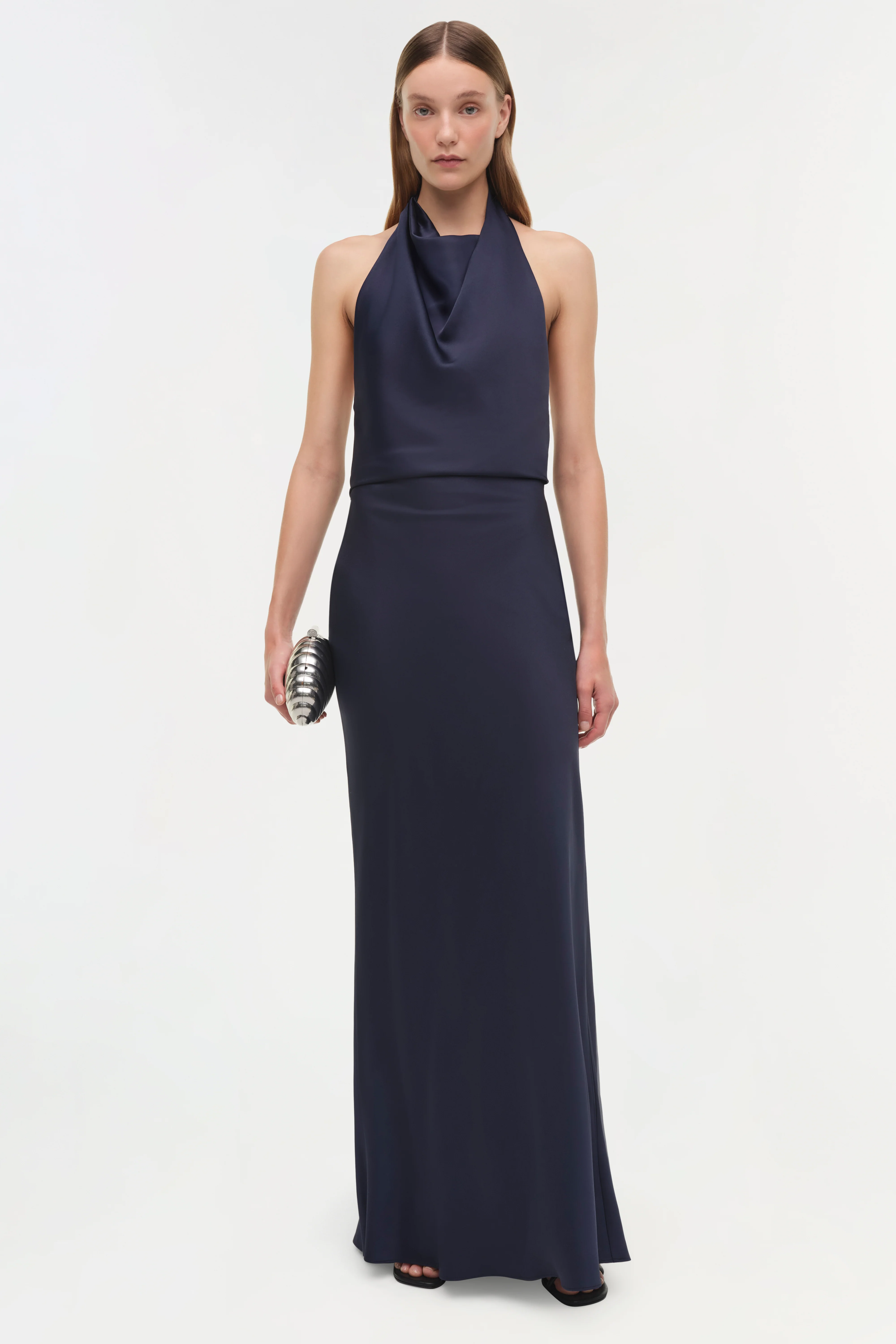 Reannon Draped Satin Gown - Image 2