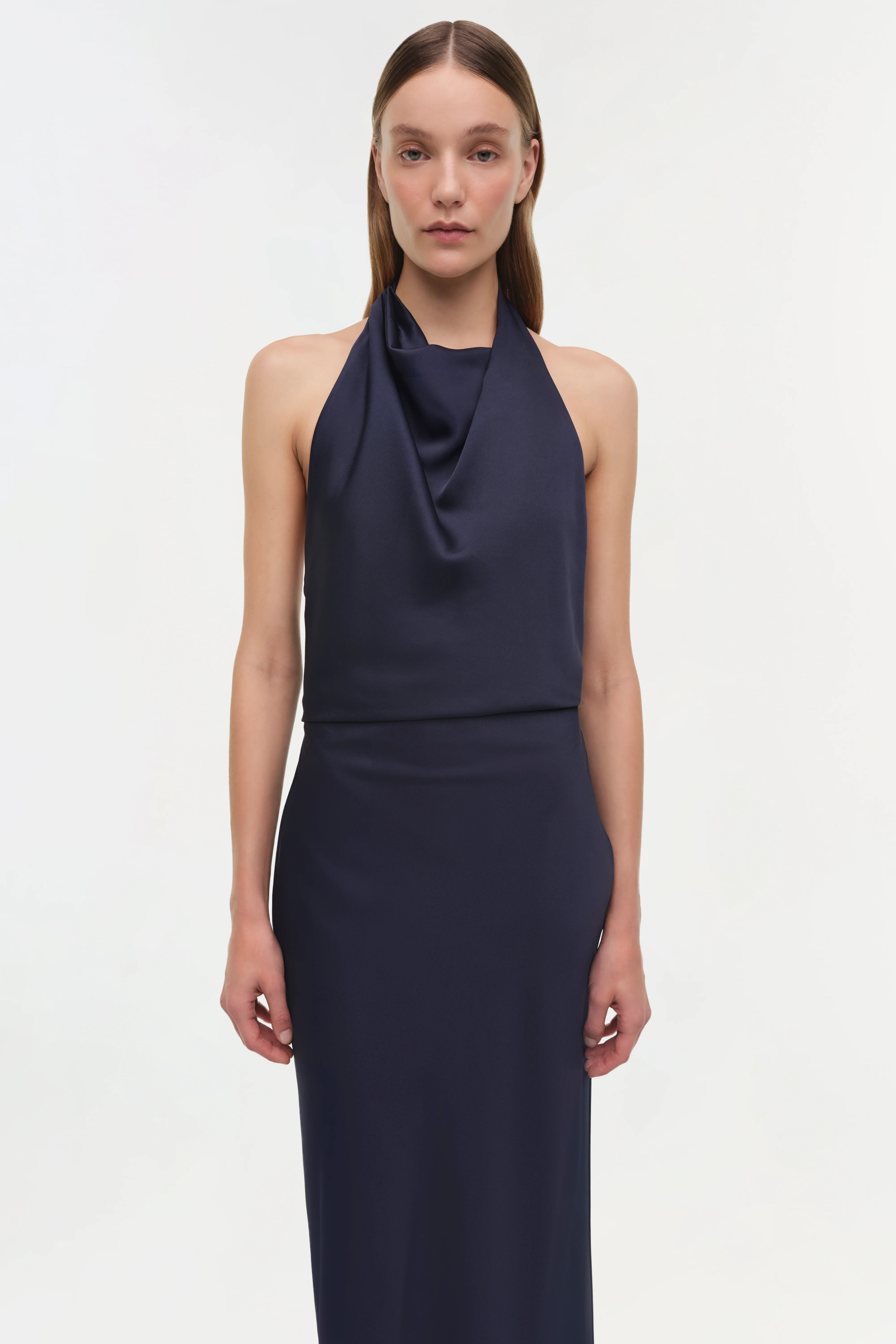 Reannon Draped Satin Gown - Image 3