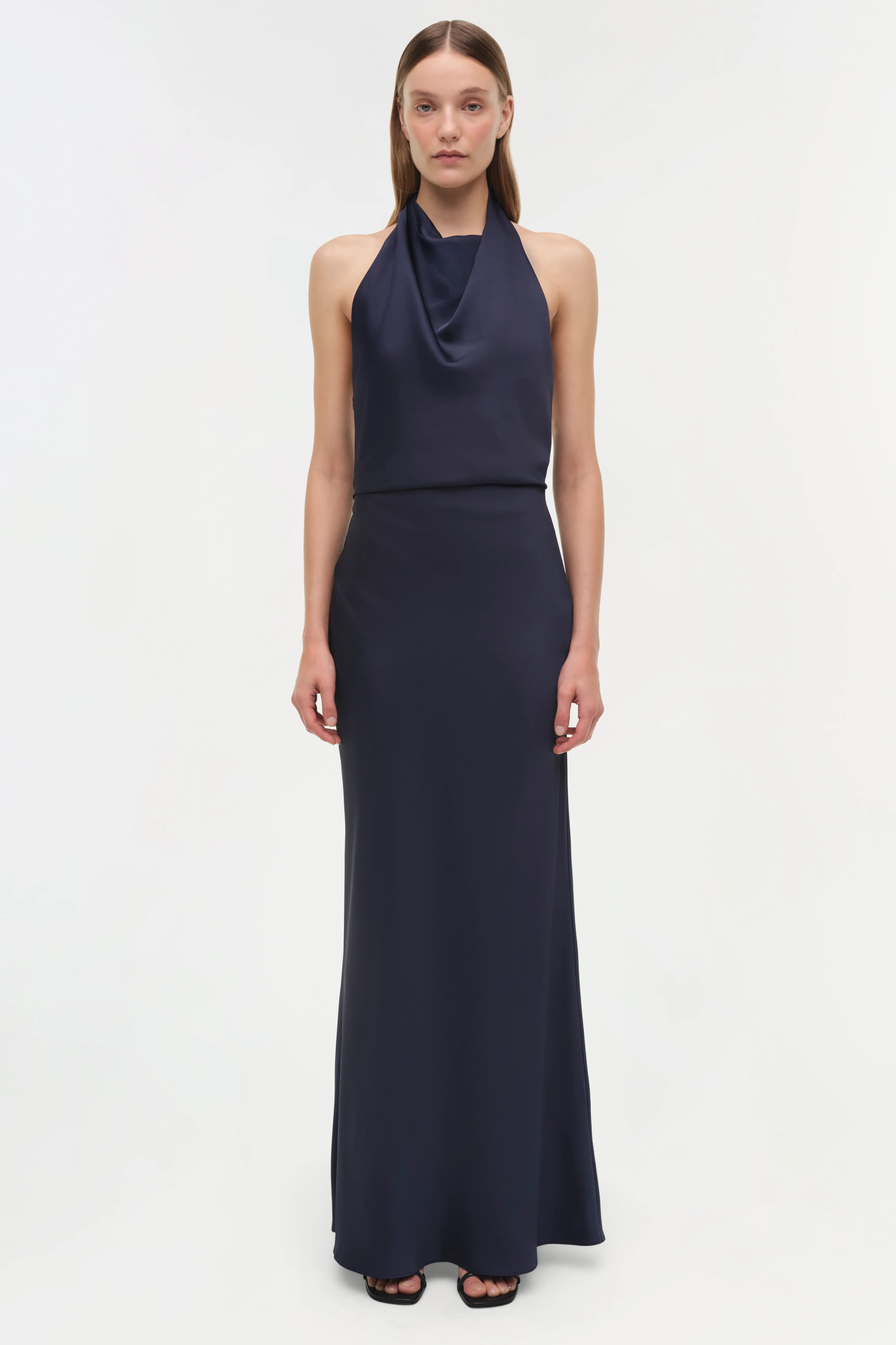Reannon Draped Satin Gown - Image 7