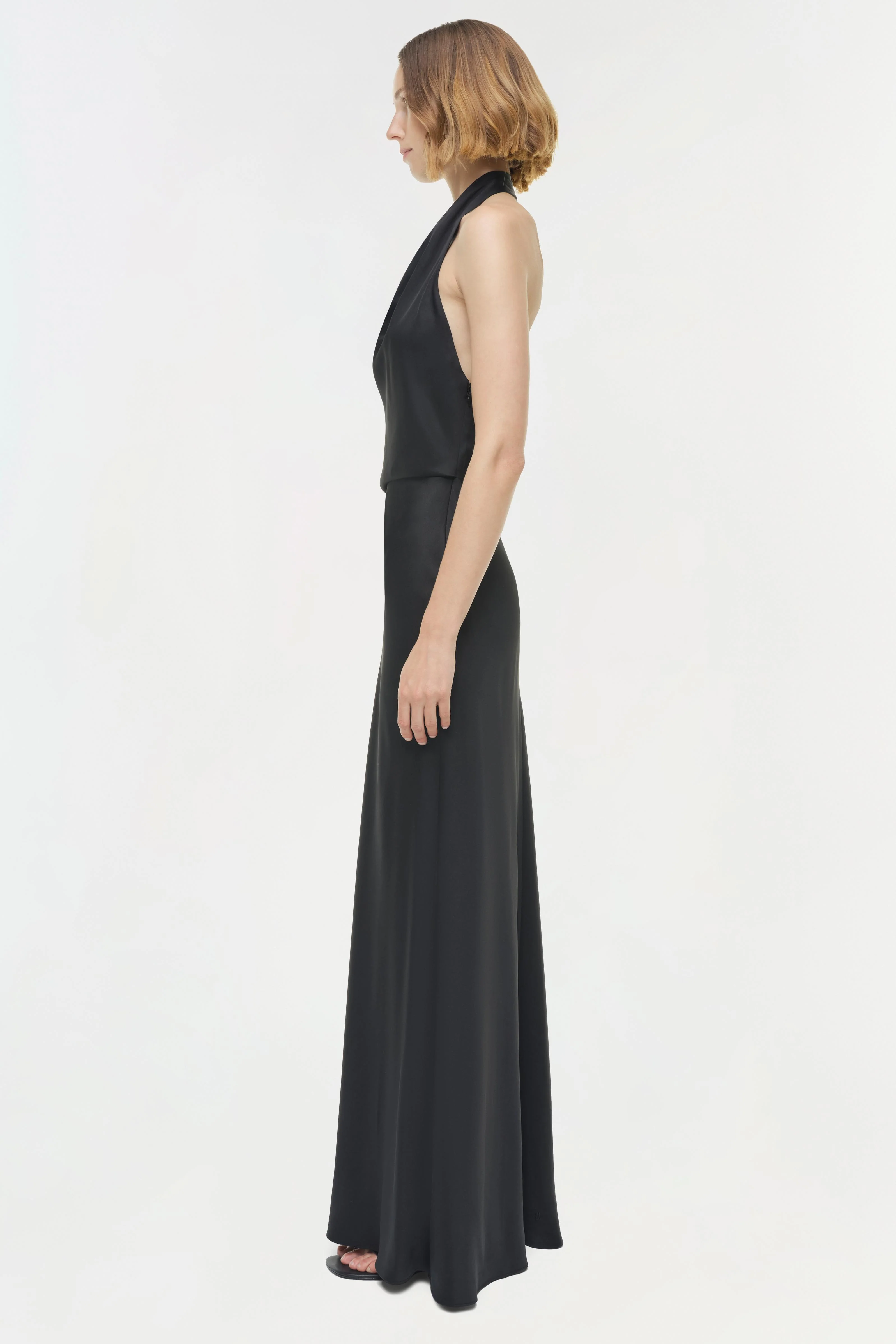 Reannon Draped Satin Gown - Image 4