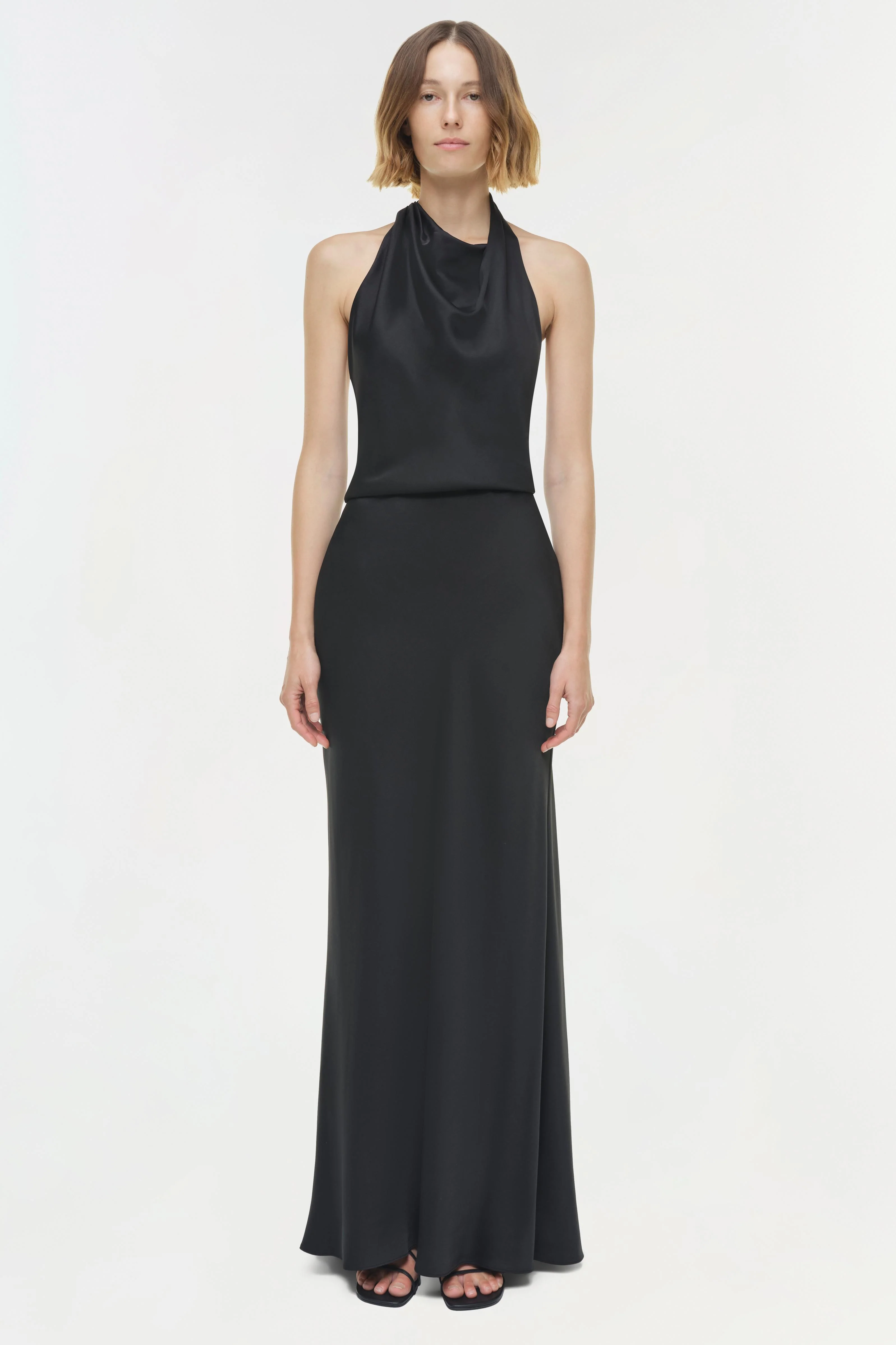 Reannon Draped Satin Gown - Image 6