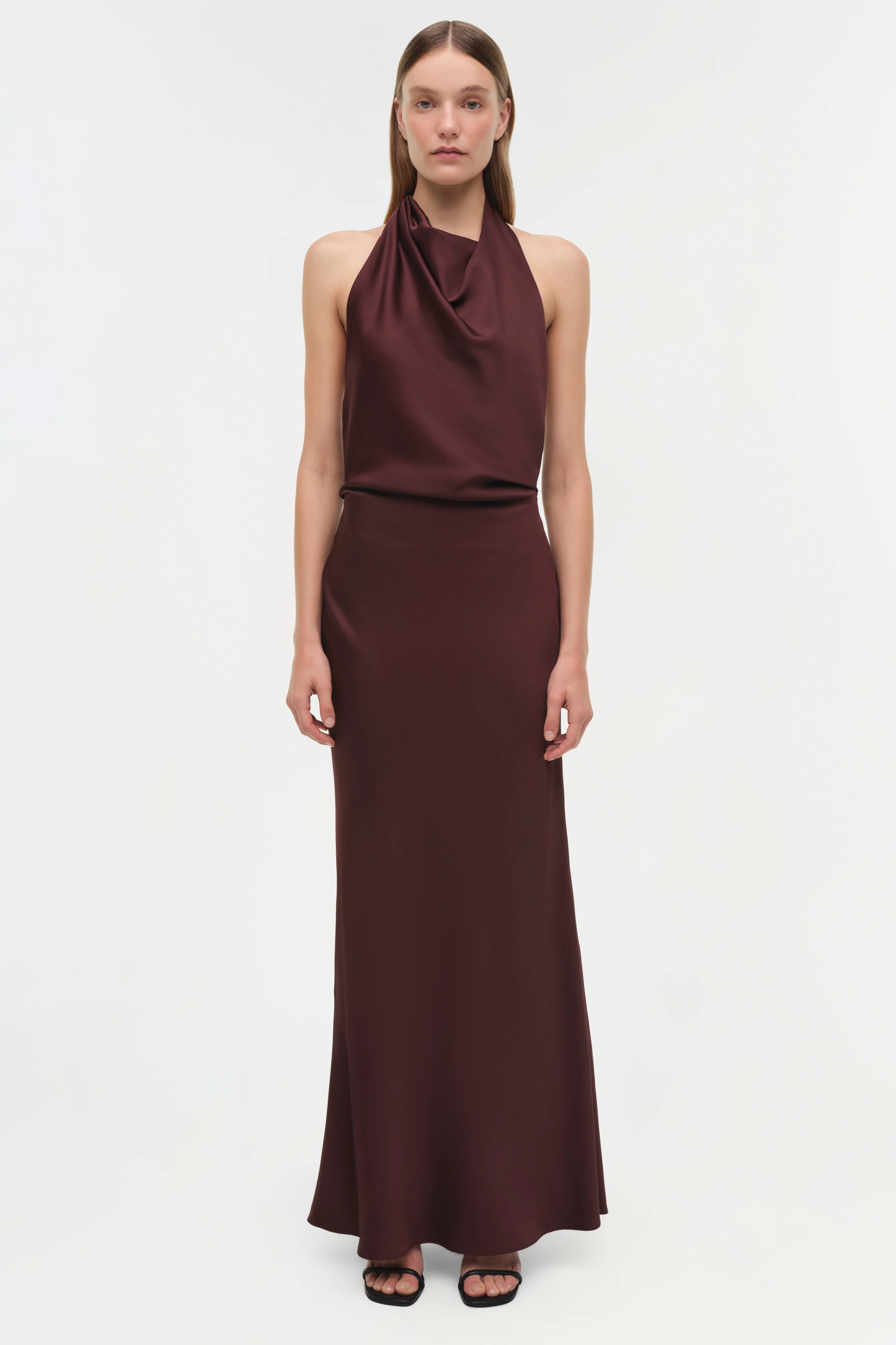 Reannon Draped Satin Gown - Image 7