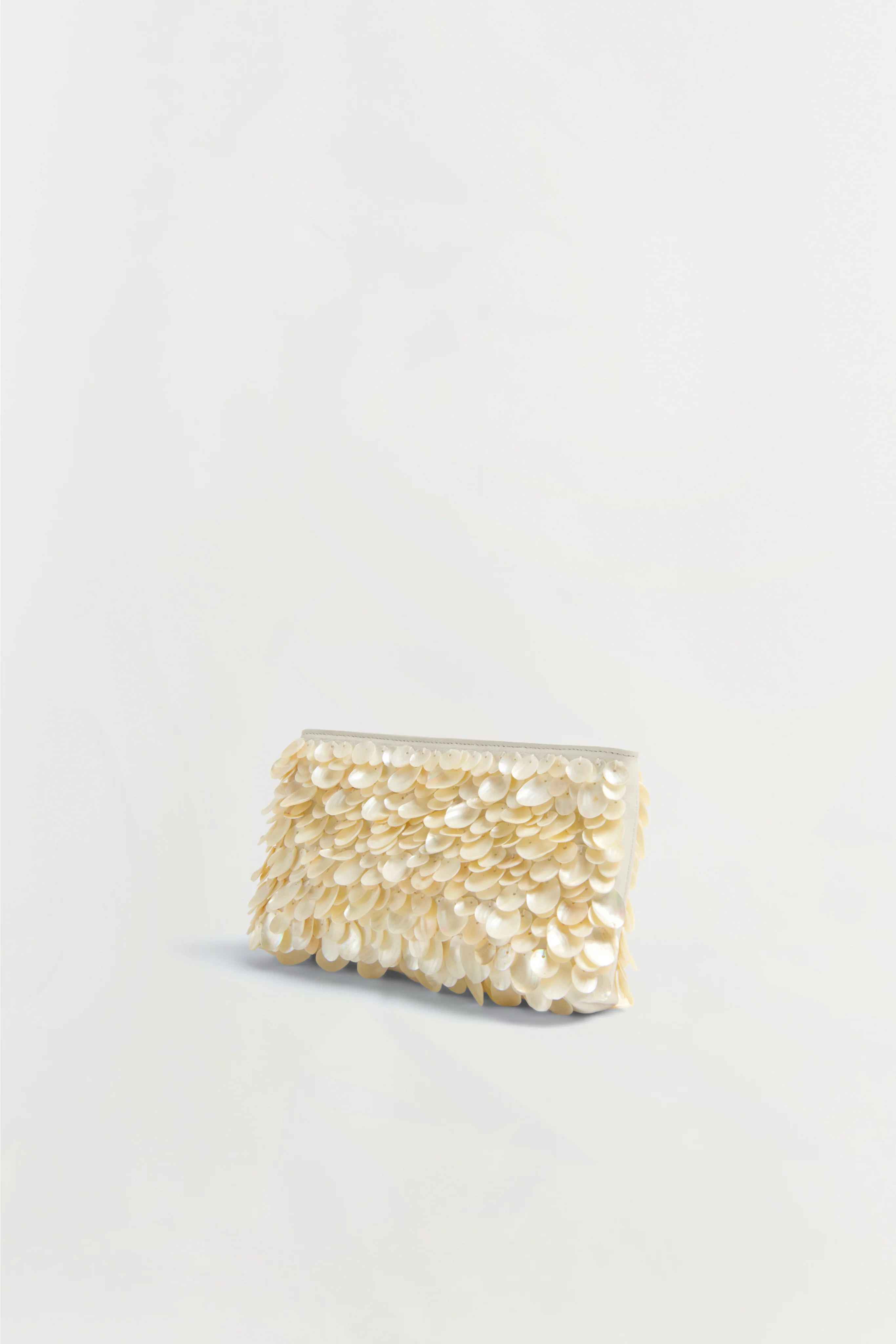 Reese Natural Shell Beaded Clutch - Image 3